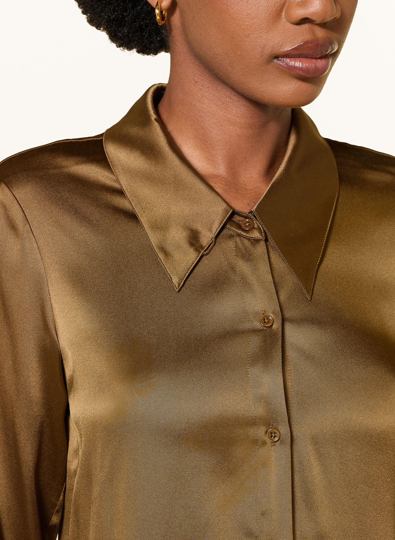 DOROTHEE SCHUMACHER Hemdbluse SENSE OF SHINE: KHAKI
