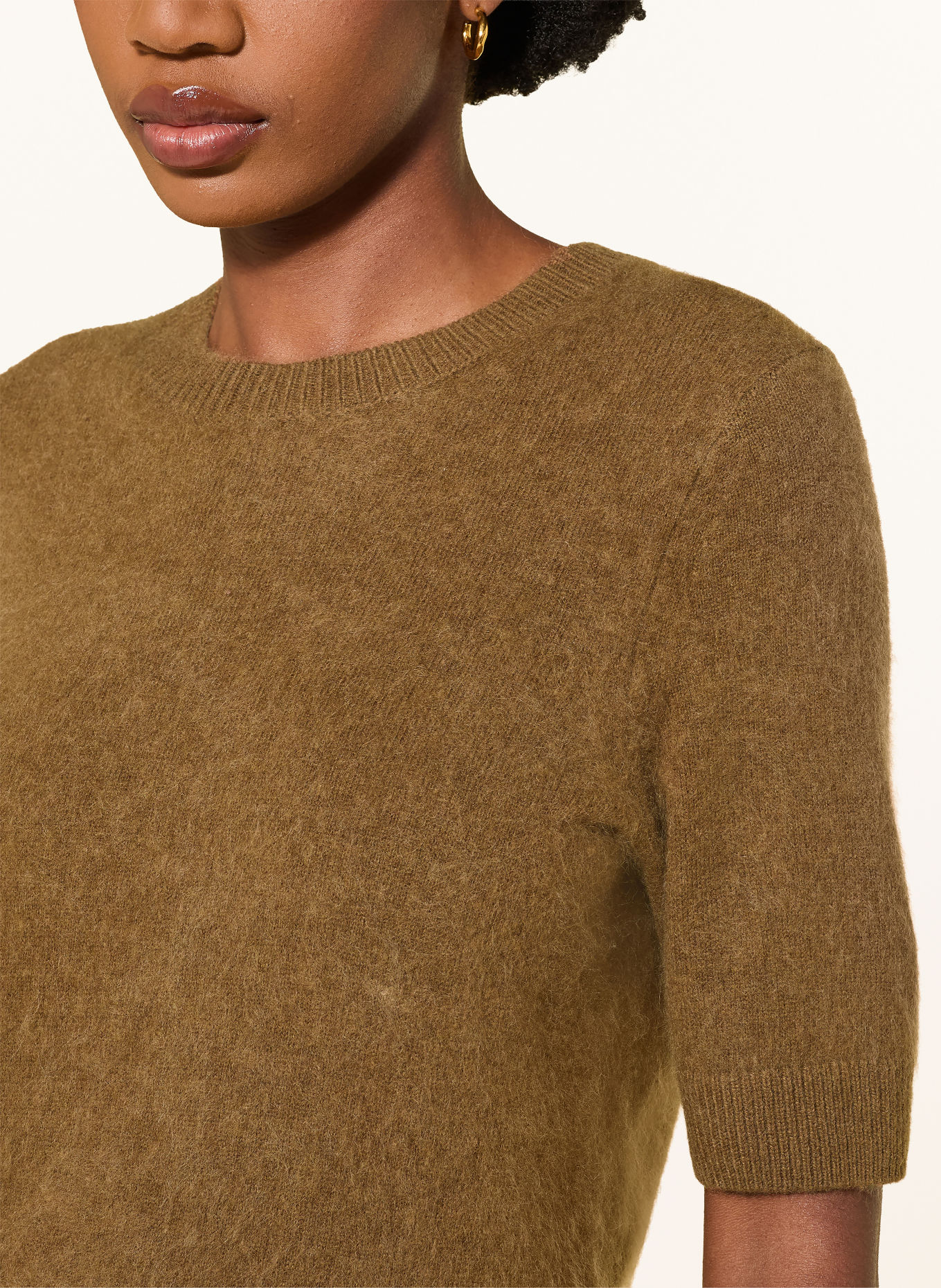 DOROTHEE SCHUMACHER Striktrøje FLUFFY STATEMENTS med kashmir: BRUN