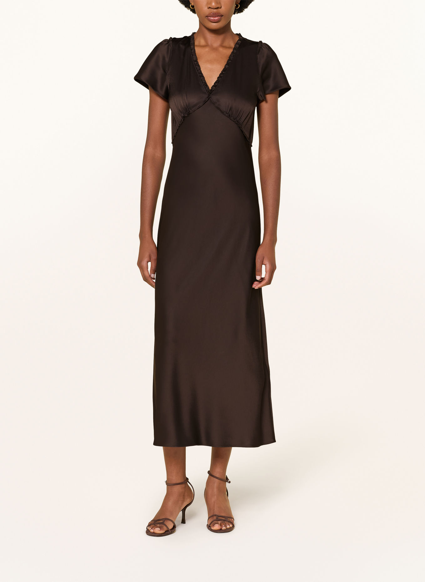 DOROTHEE SCHUMACHER SHINY STATEMENT Evening dress: DARK BROWN