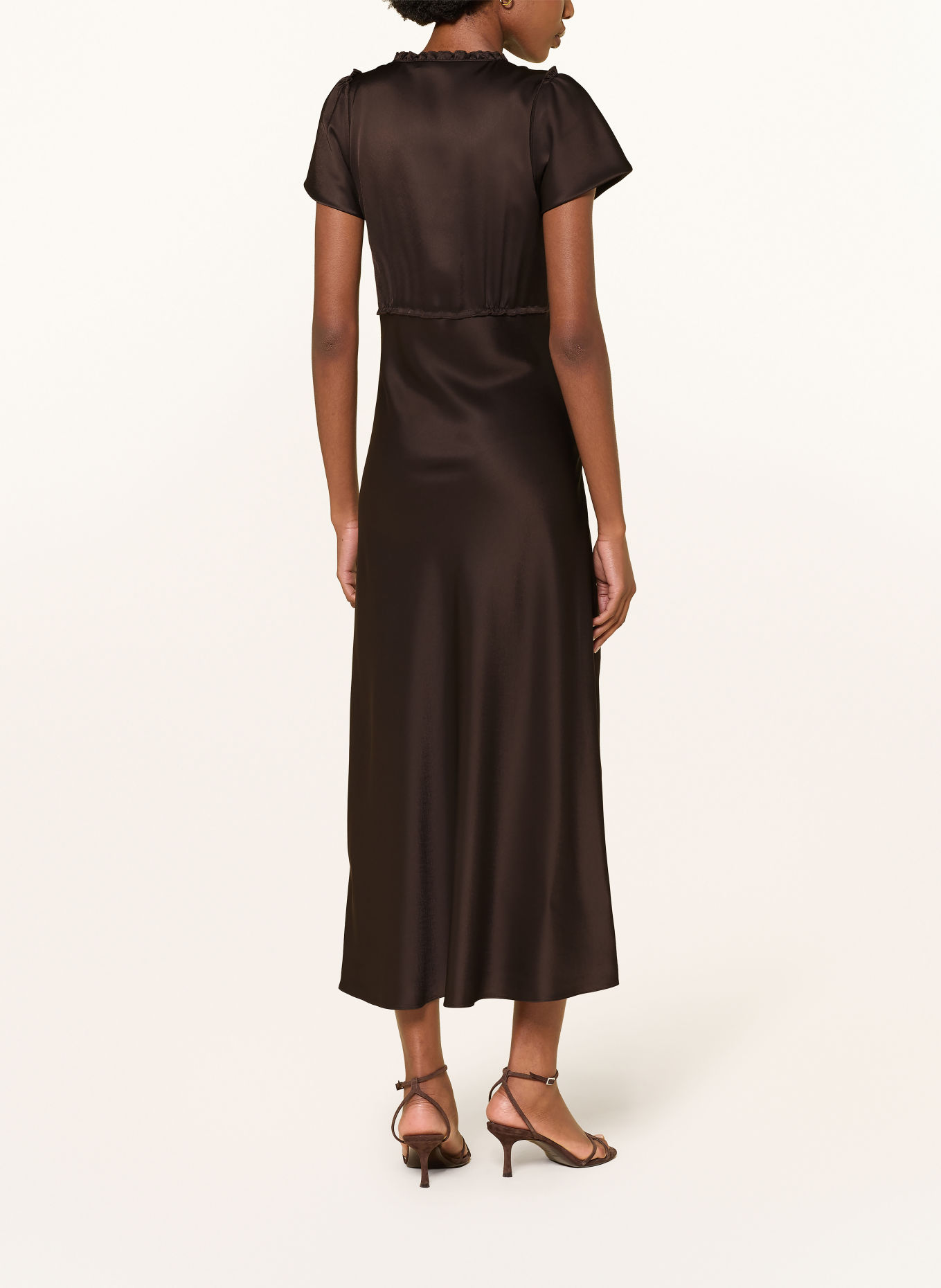 DOROTHEE SCHUMACHER SHINY STATEMENT Evening dress: DARK BROWN