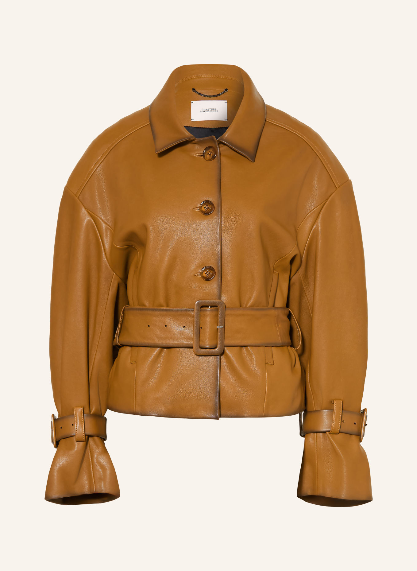 DOROTHEE SCHUMACHER Lederjacke: BRAUN
