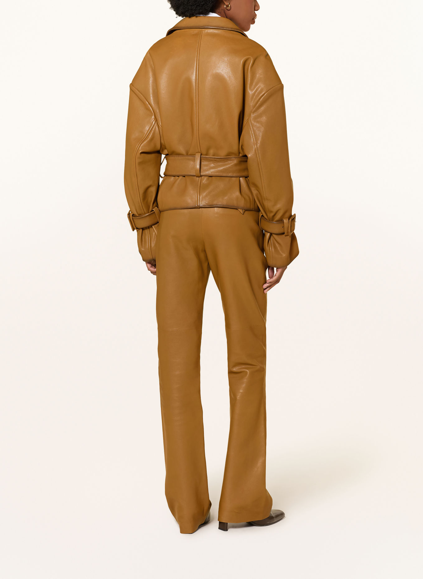 DOROTHEE SCHUMACHER Lederjacke: BRAUN