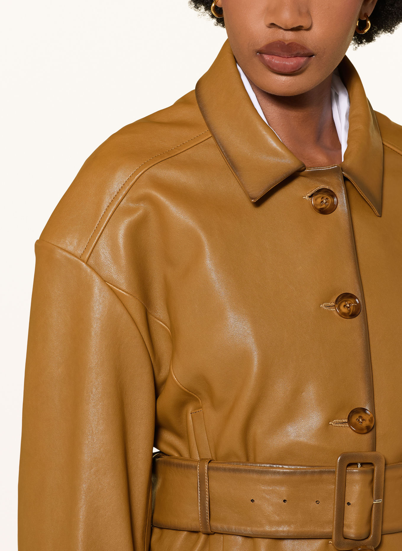 DOROTHEE SCHUMACHER Lederjacke: BRAUN