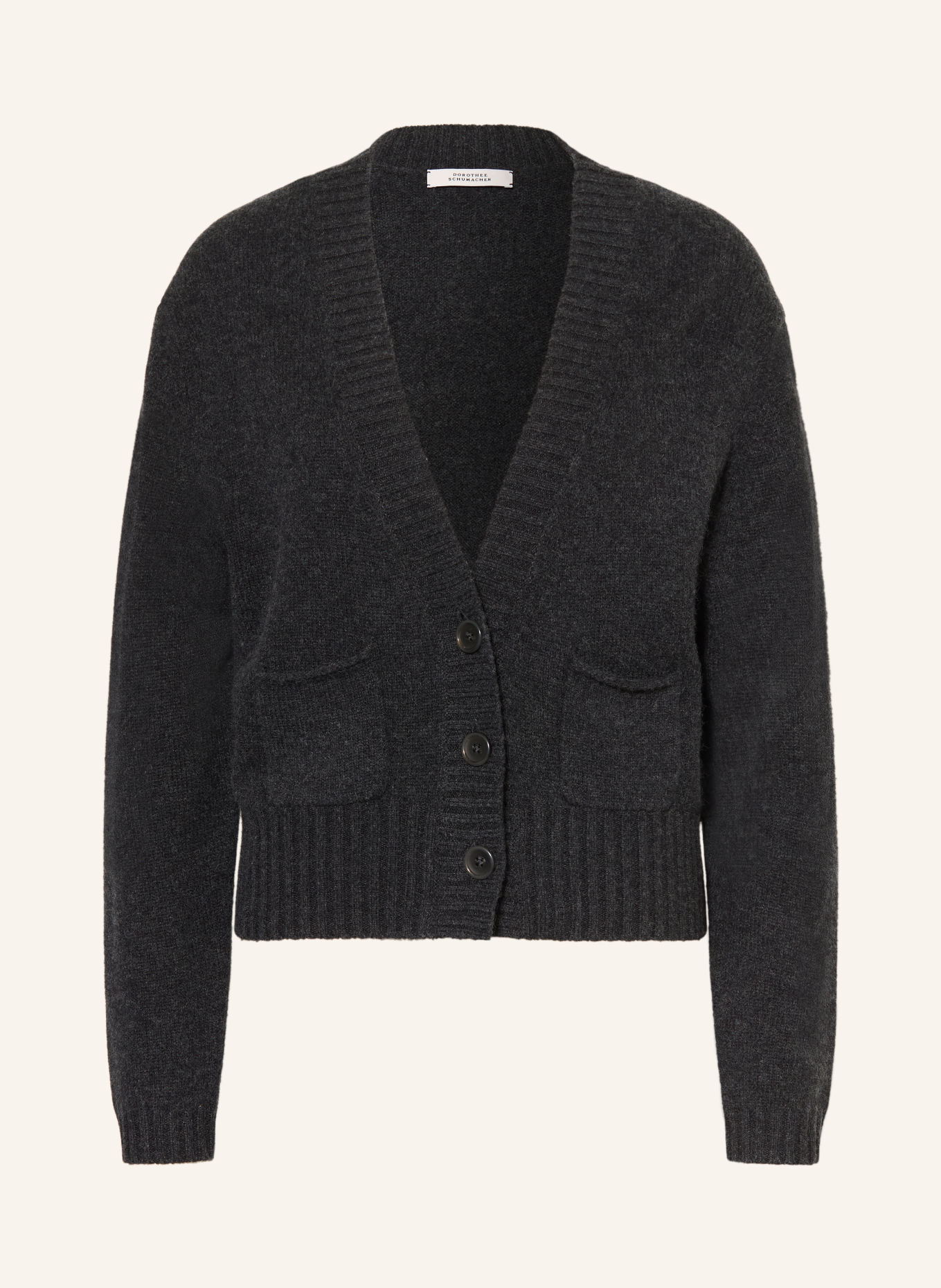 DOROTHEE SCHUMACHER Gilet FOULARD STATEMENTS en cachemire: GRIS FONCÉ