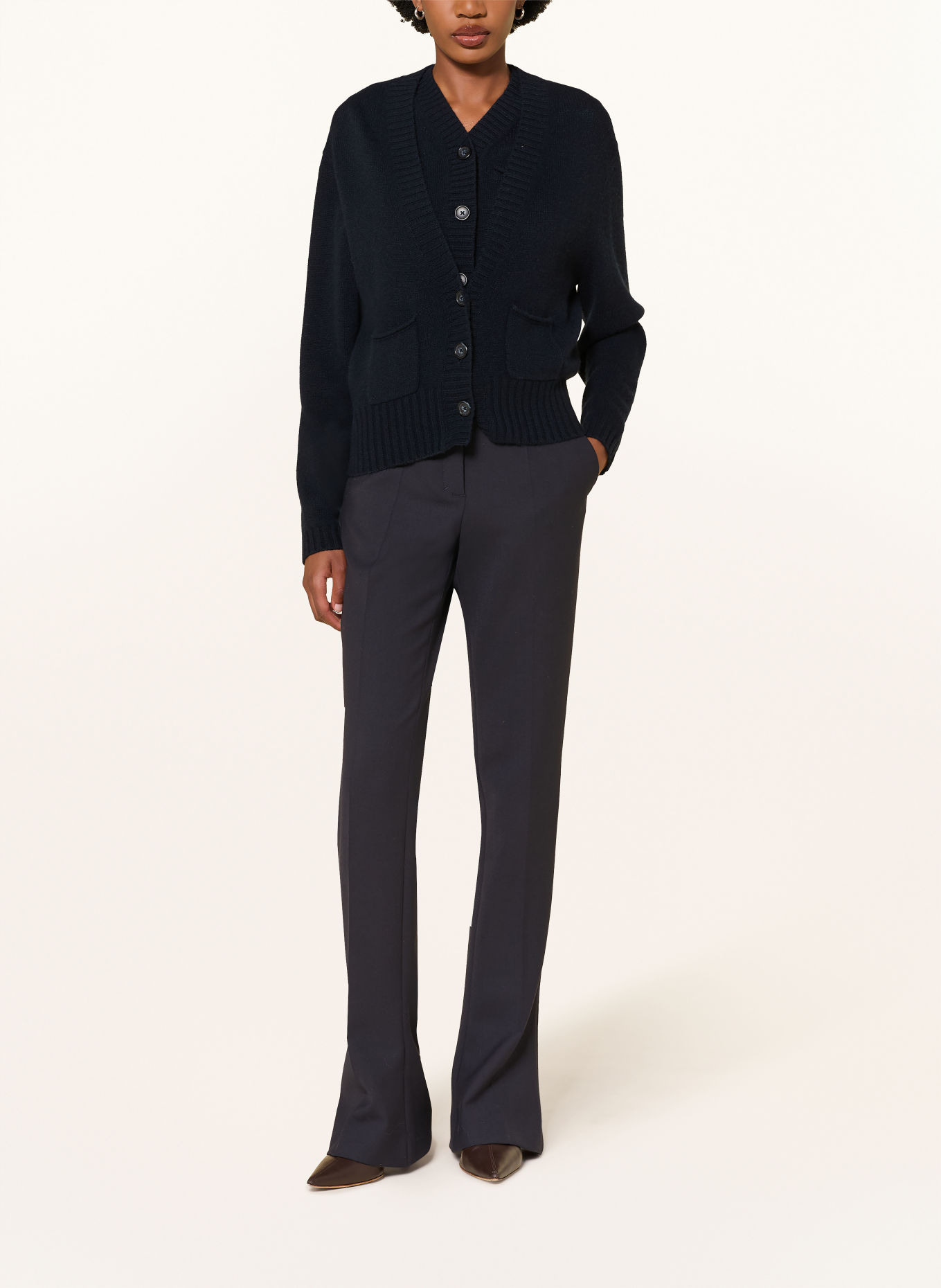 DOROTHEE SCHUMACHER Gilet FOULARD STATEMENTS en cachemire: BLEU FONCÉ
