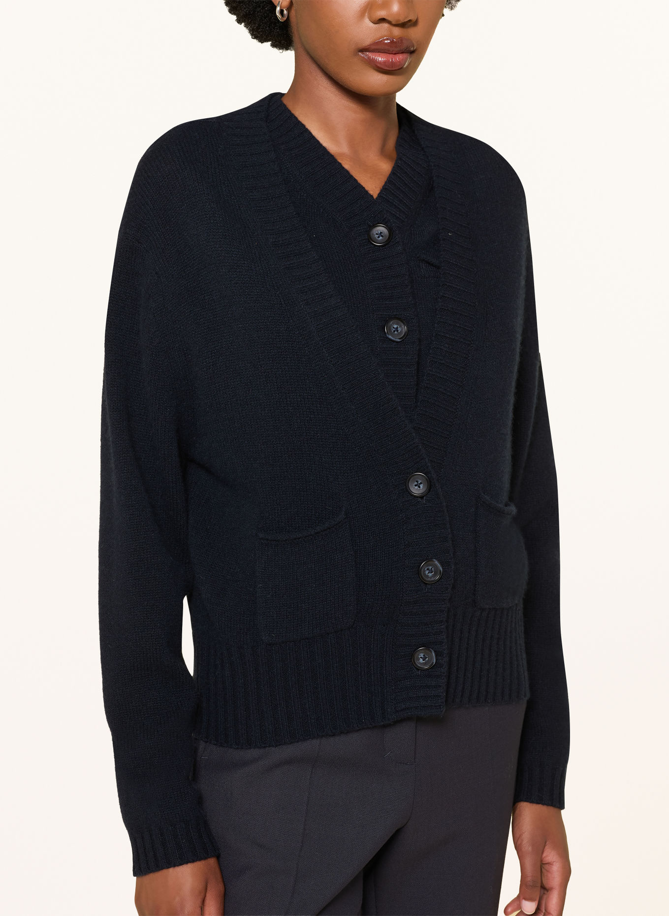 DOROTHEE SCHUMACHER Gilet FOULARD STATEMENTS en cachemire: BLEU FONCÉ