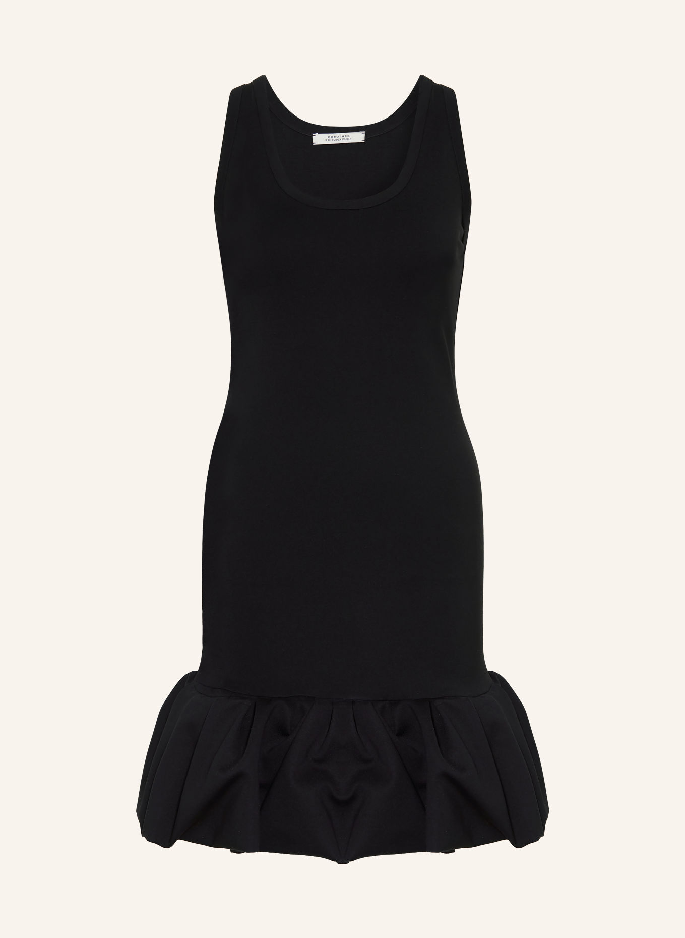 DOROTHEE SCHUMACHER EMOTIONAL ESSENCE Dress with Ruffles: BLACK