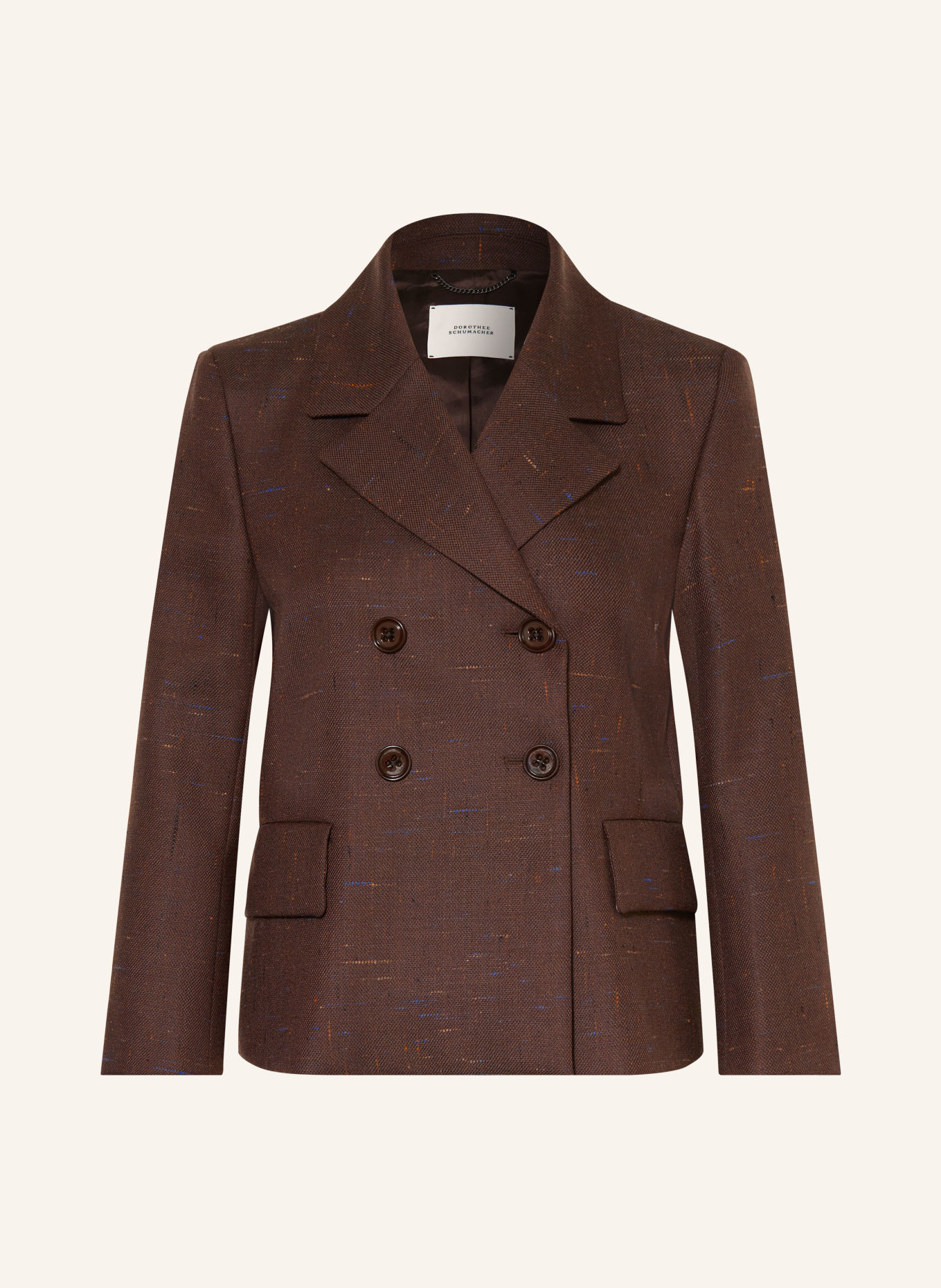 DOROTHEE SCHUMACHER Blazer CASUAL ATTRACTION: DUNKELBRAUN / DUNKELORANGE / BLAU