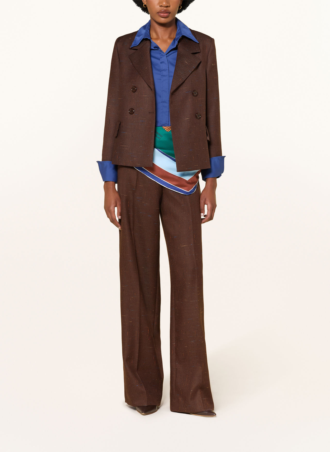 DOROTHEE SCHUMACHER Blazer CASUAL ATTRACTION: DUNKELBRAUN / DUNKELORANGE / BLAU