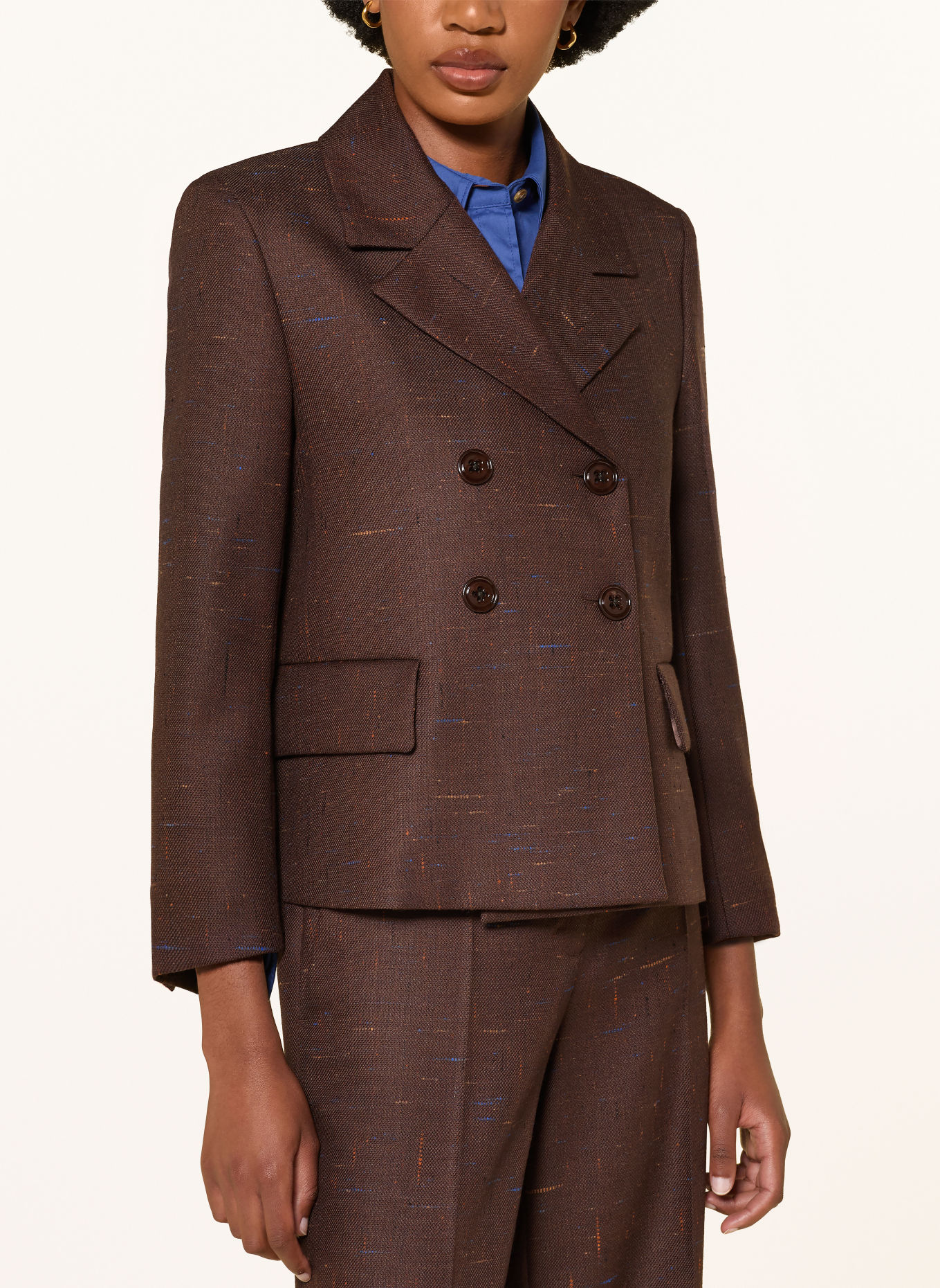 DOROTHEE SCHUMACHER Blazer CASUAL ATTRACTION: DUNKELBRAUN / DUNKELORANGE / BLAU