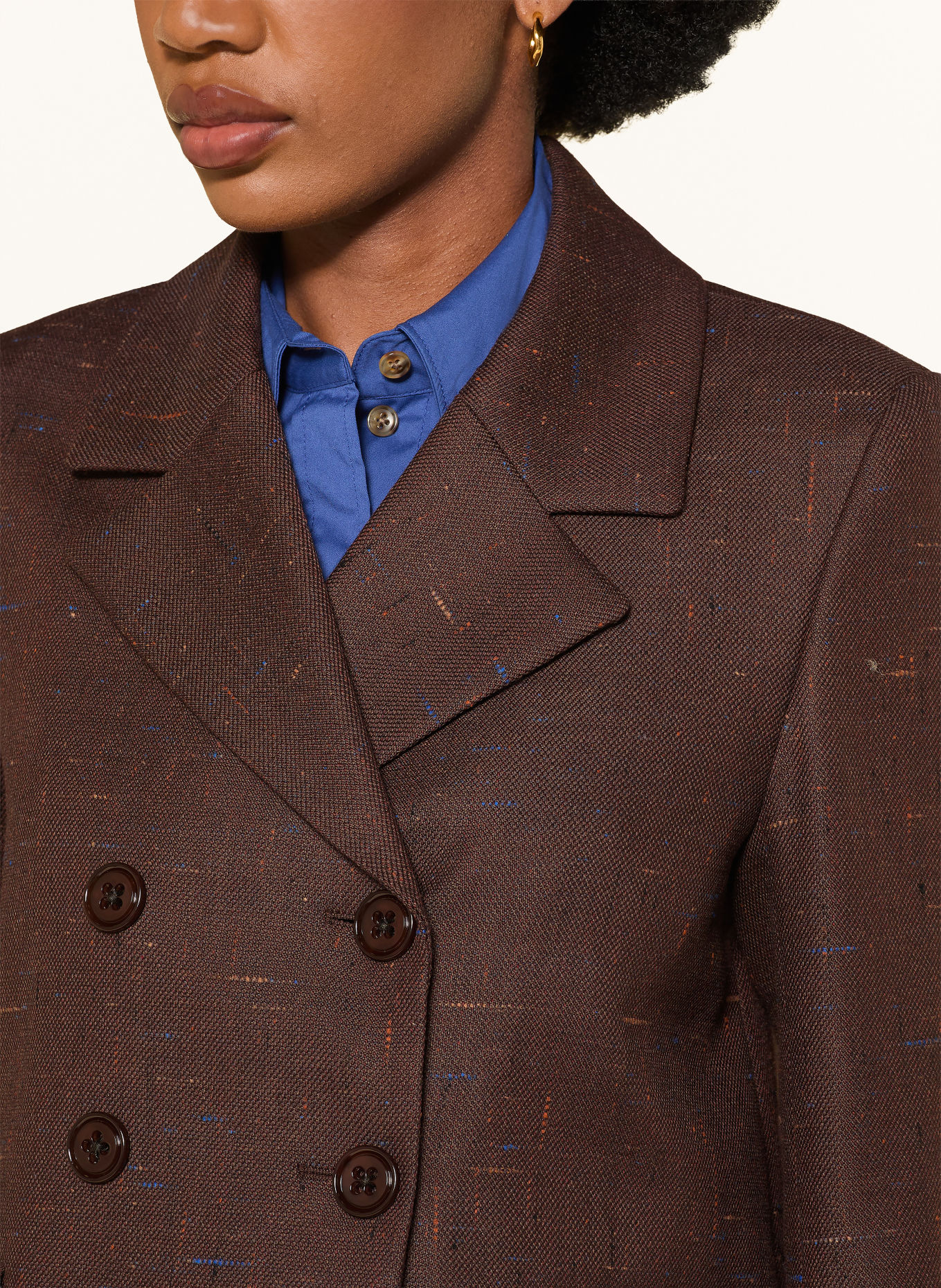 DOROTHEE SCHUMACHER Blazer CASUAL ATTRACTION: DUNKELBRAUN / DUNKELORANGE / BLAU