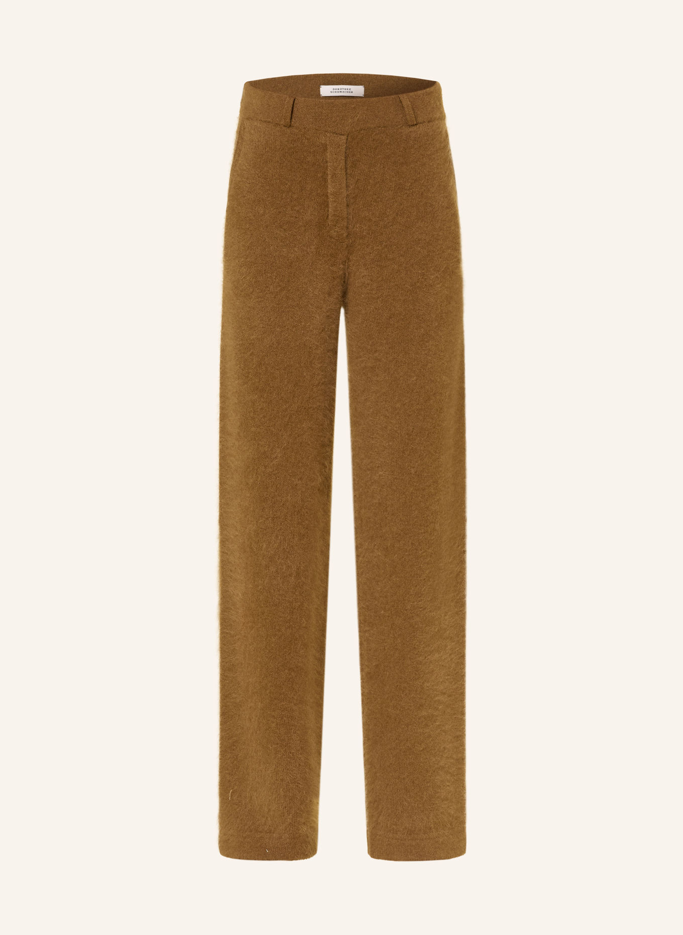 DOROTHEE SCHUMACHER Strikkede bukser FLUFFY STATEMENTS med kashmir: BRUN