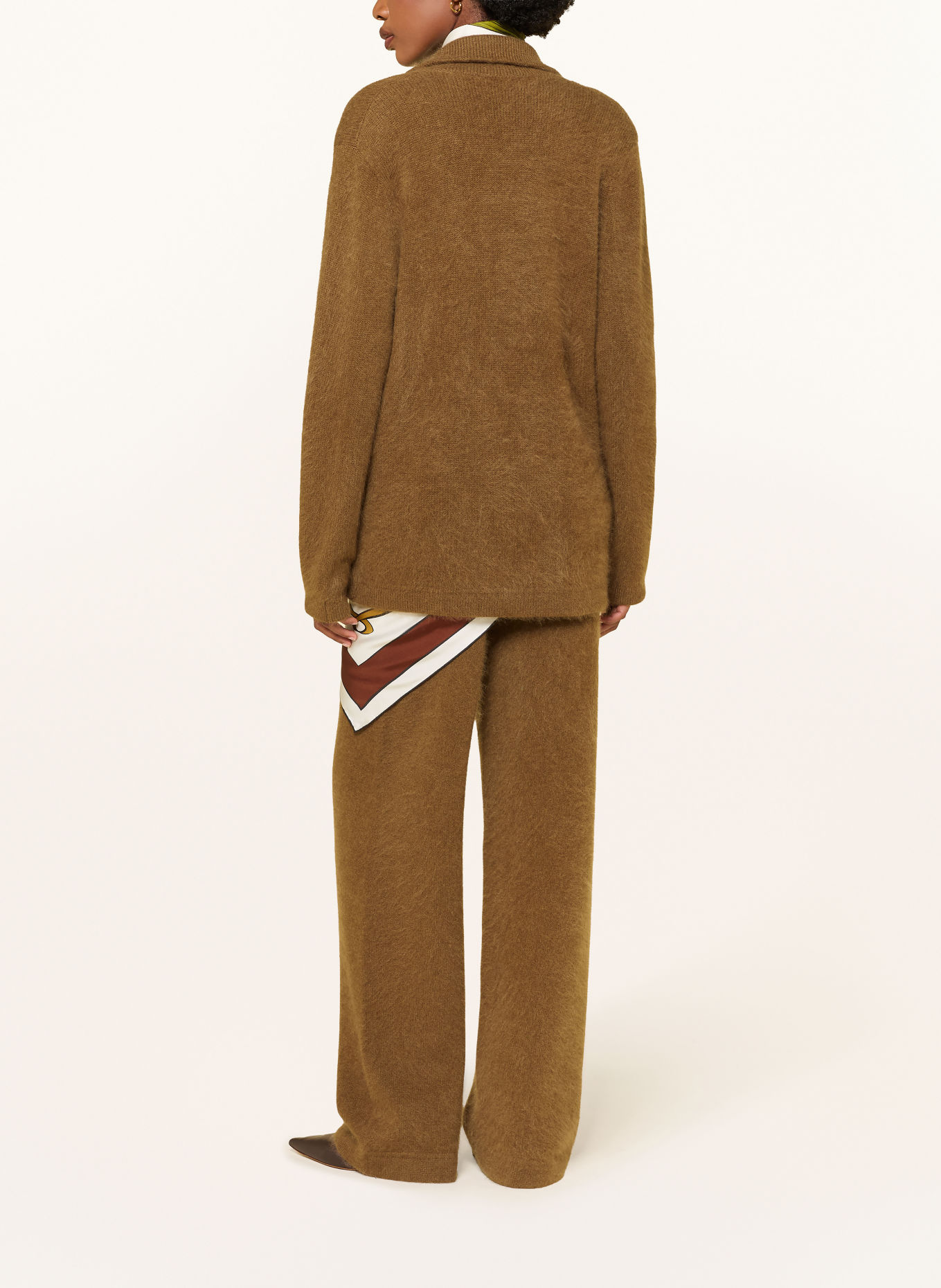 DOROTHEE SCHUMACHER Strikkede bukser FLUFFY STATEMENTS med kashmir: BRUN
