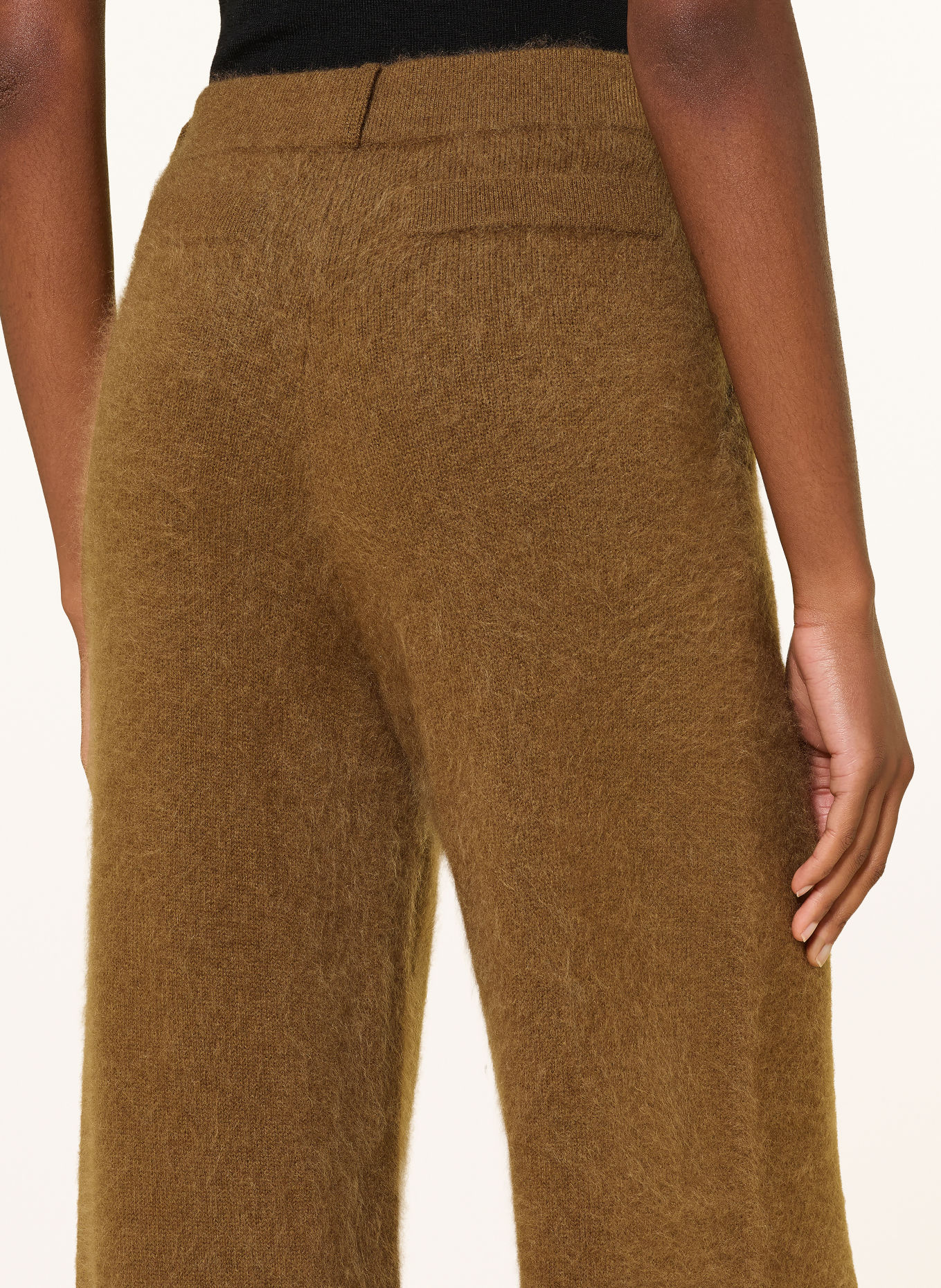 DOROTHEE SCHUMACHER Strikkede bukser FLUFFY STATEMENTS med kashmir: BRUN