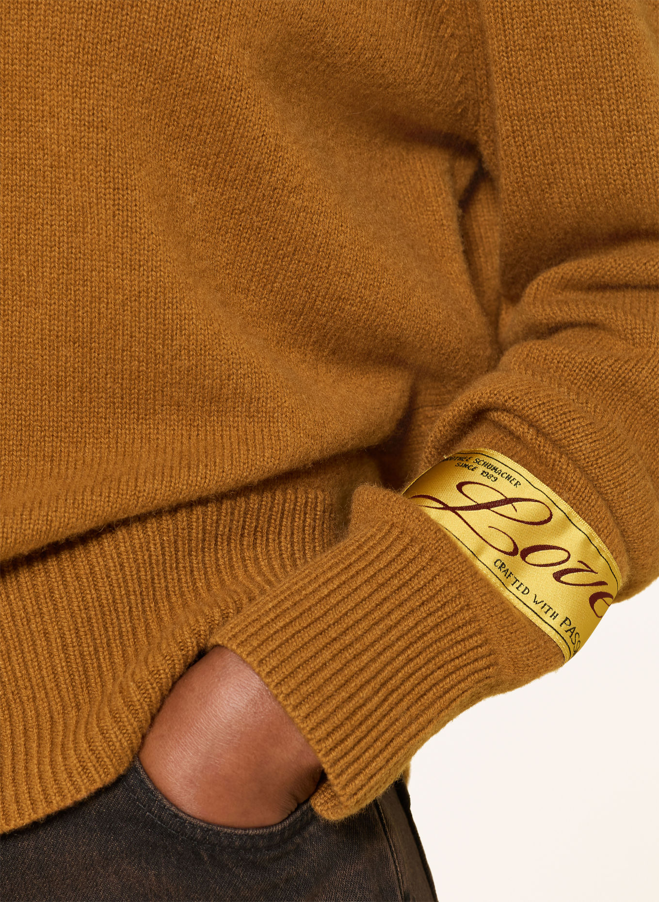 DOROTHEE SCHUMACHER Trui MODERN STATEMENTS met kasjmier: COGNAC