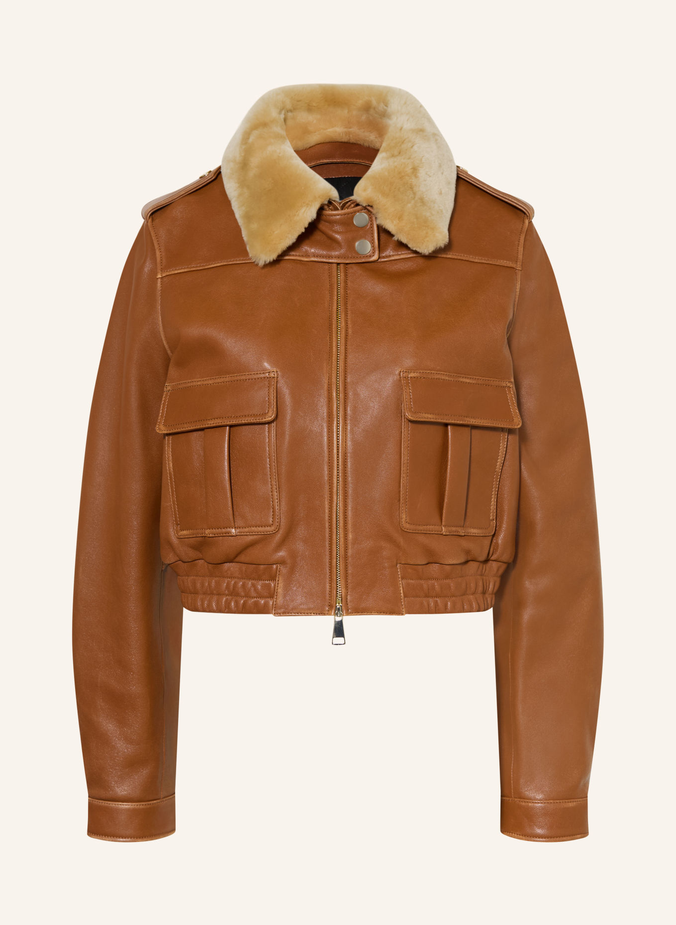 DOROTHEE SCHUMACHER Lederjacke FIRST LOVE: BRAUN