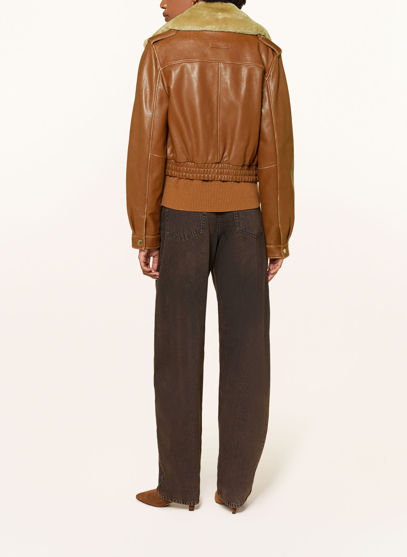 DOROTHEE SCHUMACHER Lederjacke FIRST LOVE: BRAUN