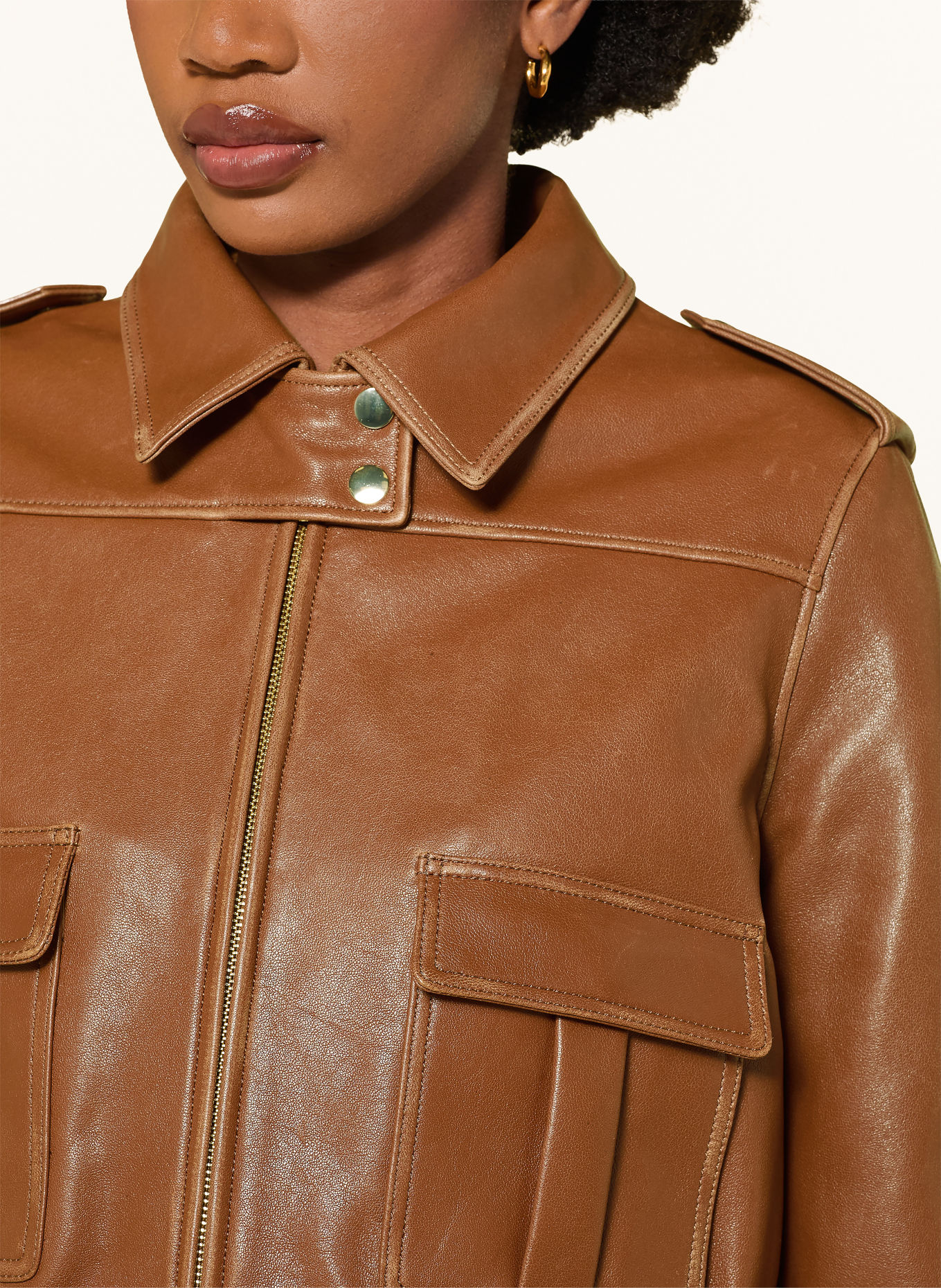 DOROTHEE SCHUMACHER Lederjacke FIRST LOVE: BRAUN