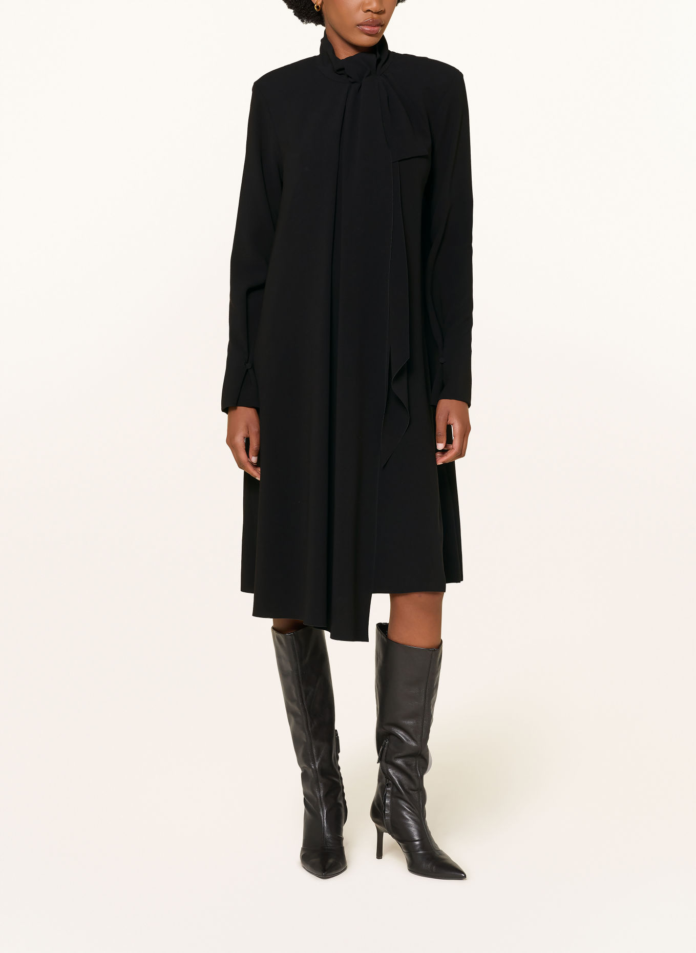 DOROTHEE SCHUMACHER Rochie de cocktail STATEMENT DRAPE cu fundă: NEGRU