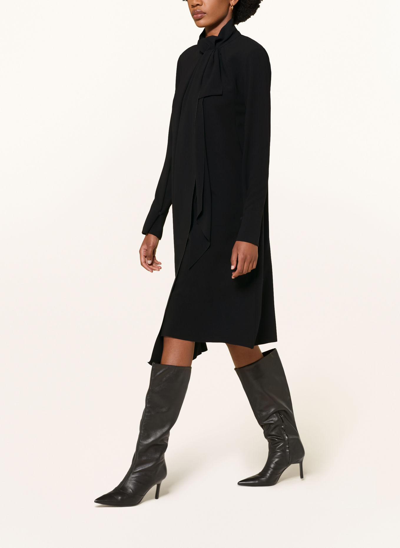 DOROTHEE SCHUMACHER Rochie de cocktail STATEMENT DRAPE cu fundă: NEGRU