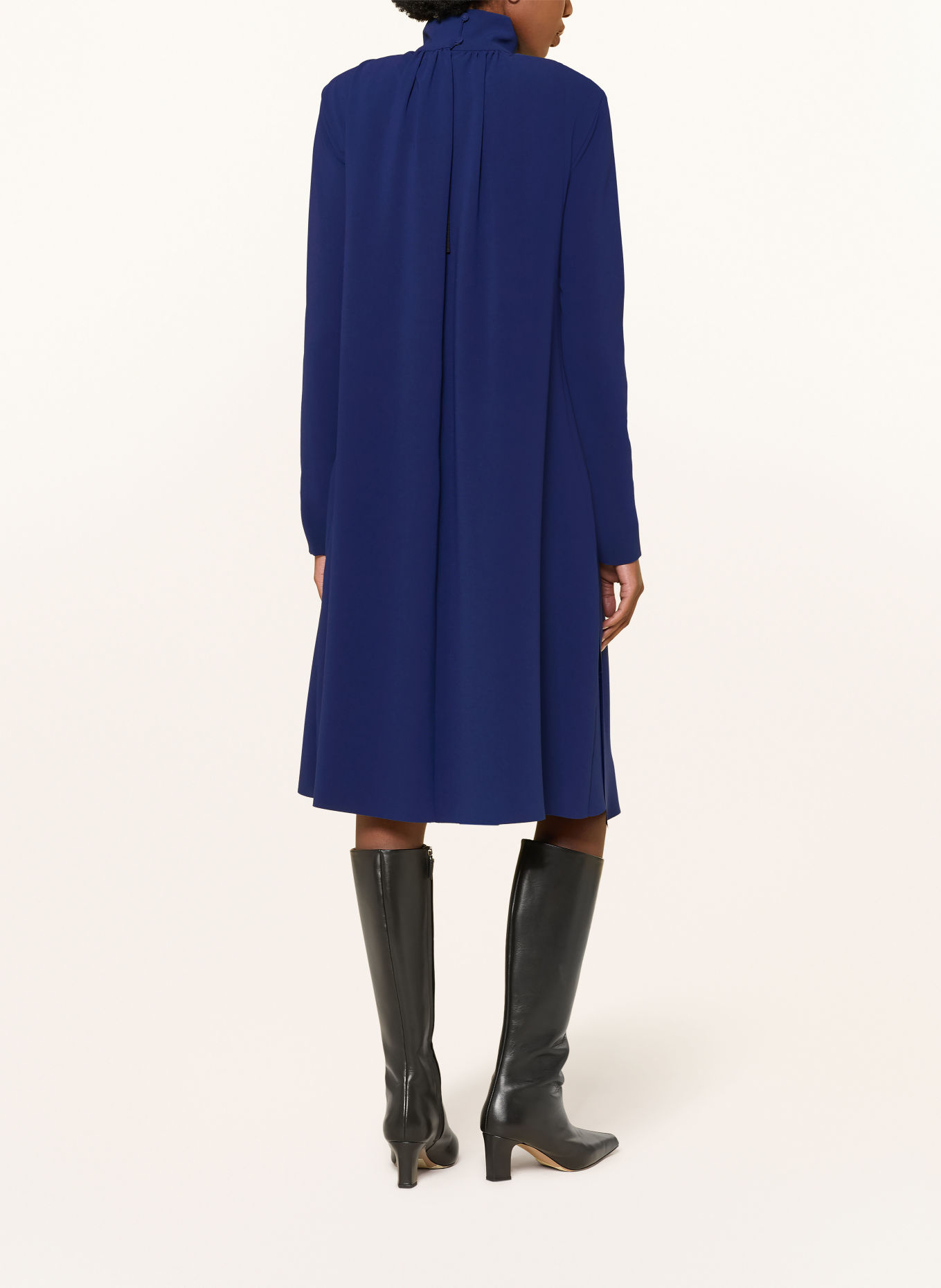 DOROTHEE SCHUMACHER Cocktailkleid STATEMENT DRAPE mit Schluppe: DUNKELBLAU