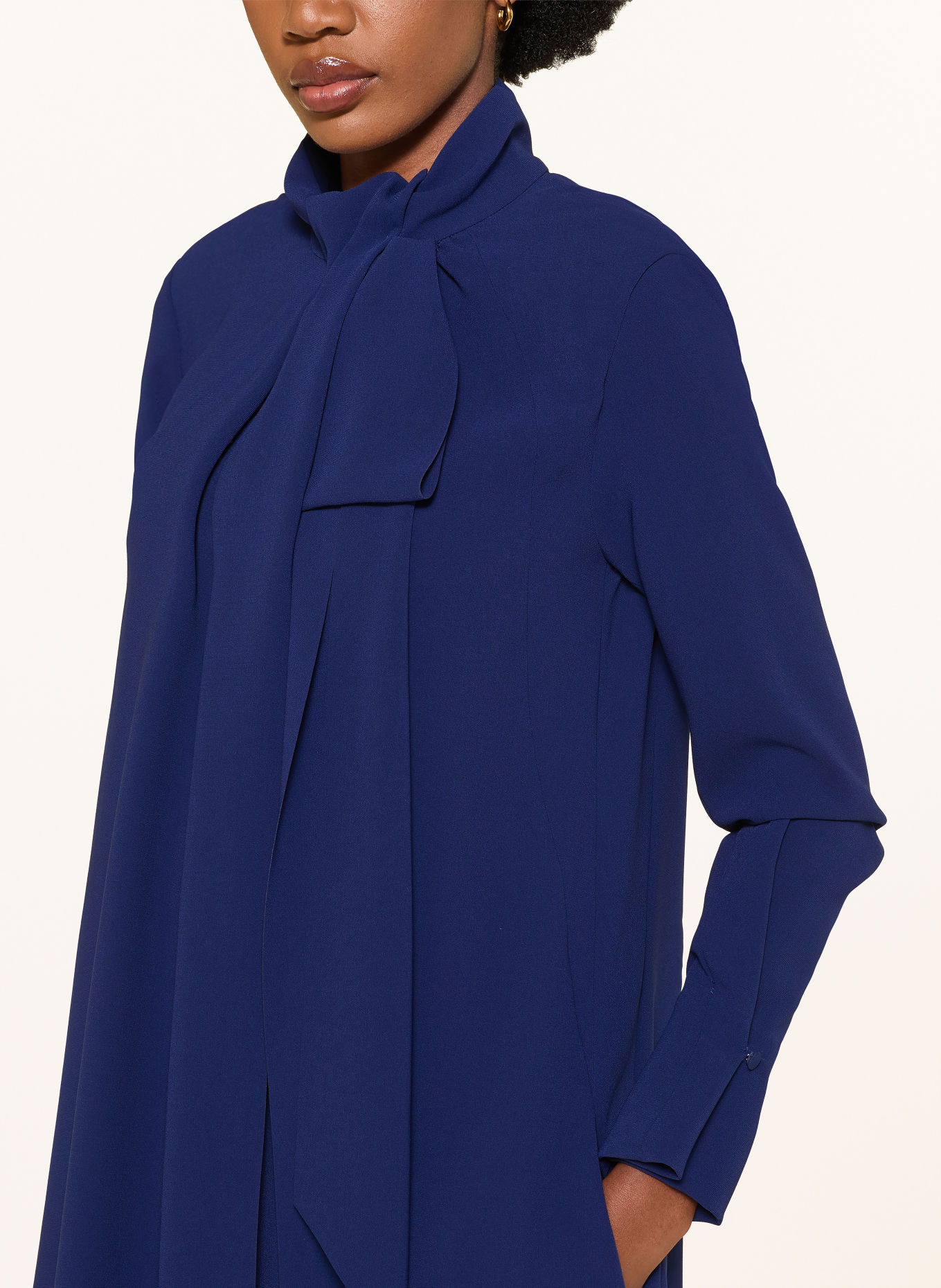DOROTHEE SCHUMACHER Cocktailkleid STATEMENT DRAPE mit Schluppe: DUNKELBLAU