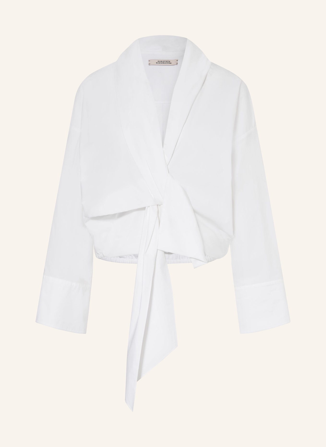 DOROTHEE SCHUMACHER Bluse POPLIN POWER in Wickeloptik: WEISS