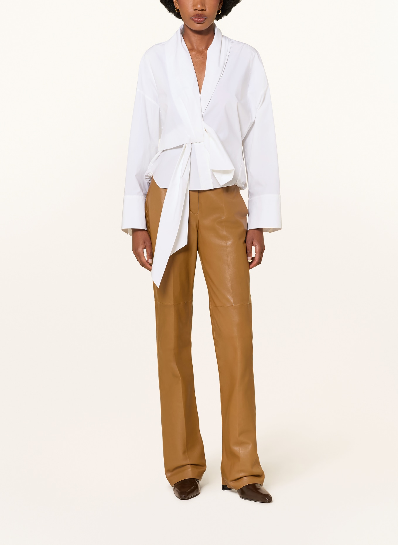 DOROTHEE SCHUMACHER Bluse POPLIN POWER in Wickeloptik: WEISS