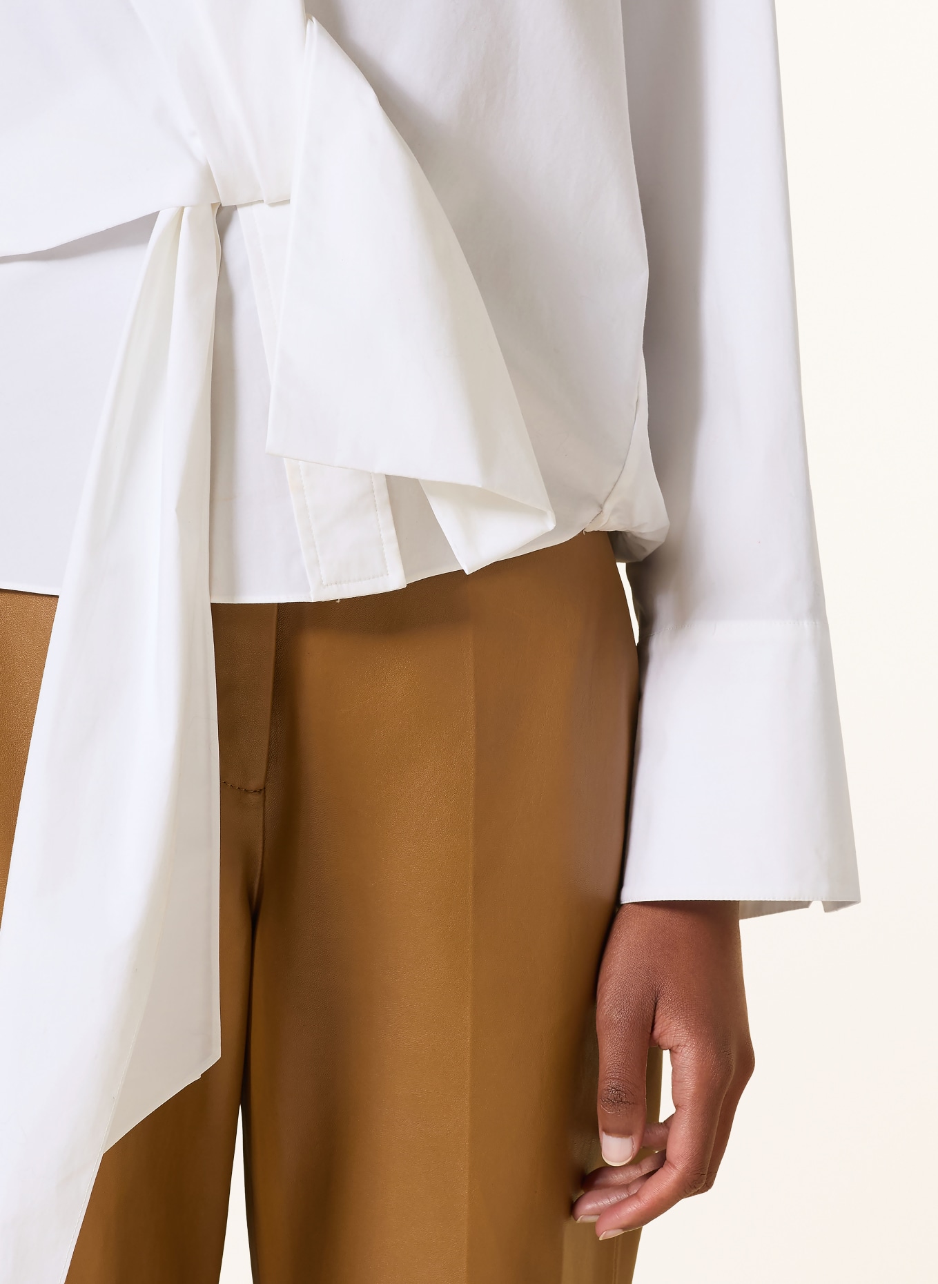 DOROTHEE SCHUMACHER Bluse POPLIN POWER in Wickeloptik: WEISS