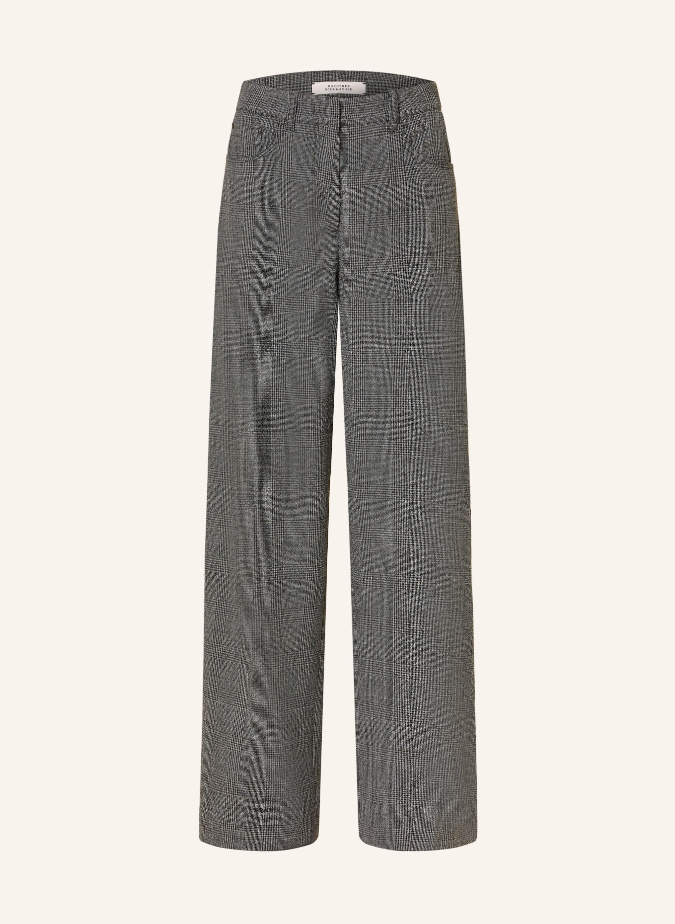 DOROTHEE SCHUMACHER Pantalon palazzo GRAPHIC TWIST: GRIS / BLANC / NOIR