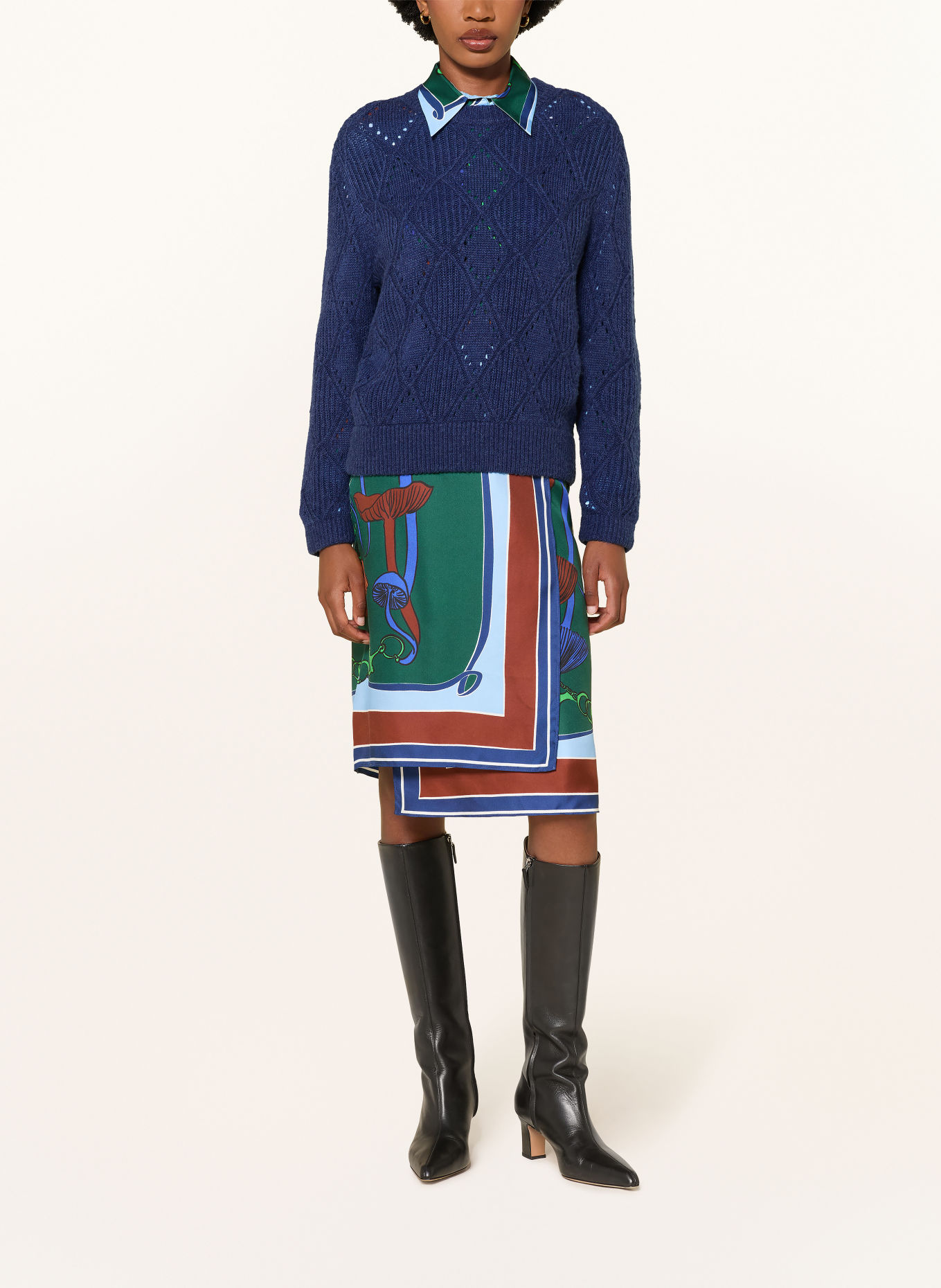 DOROTHEE SCHUMACHER Trui SHEER SOFTNESS: BLAUW