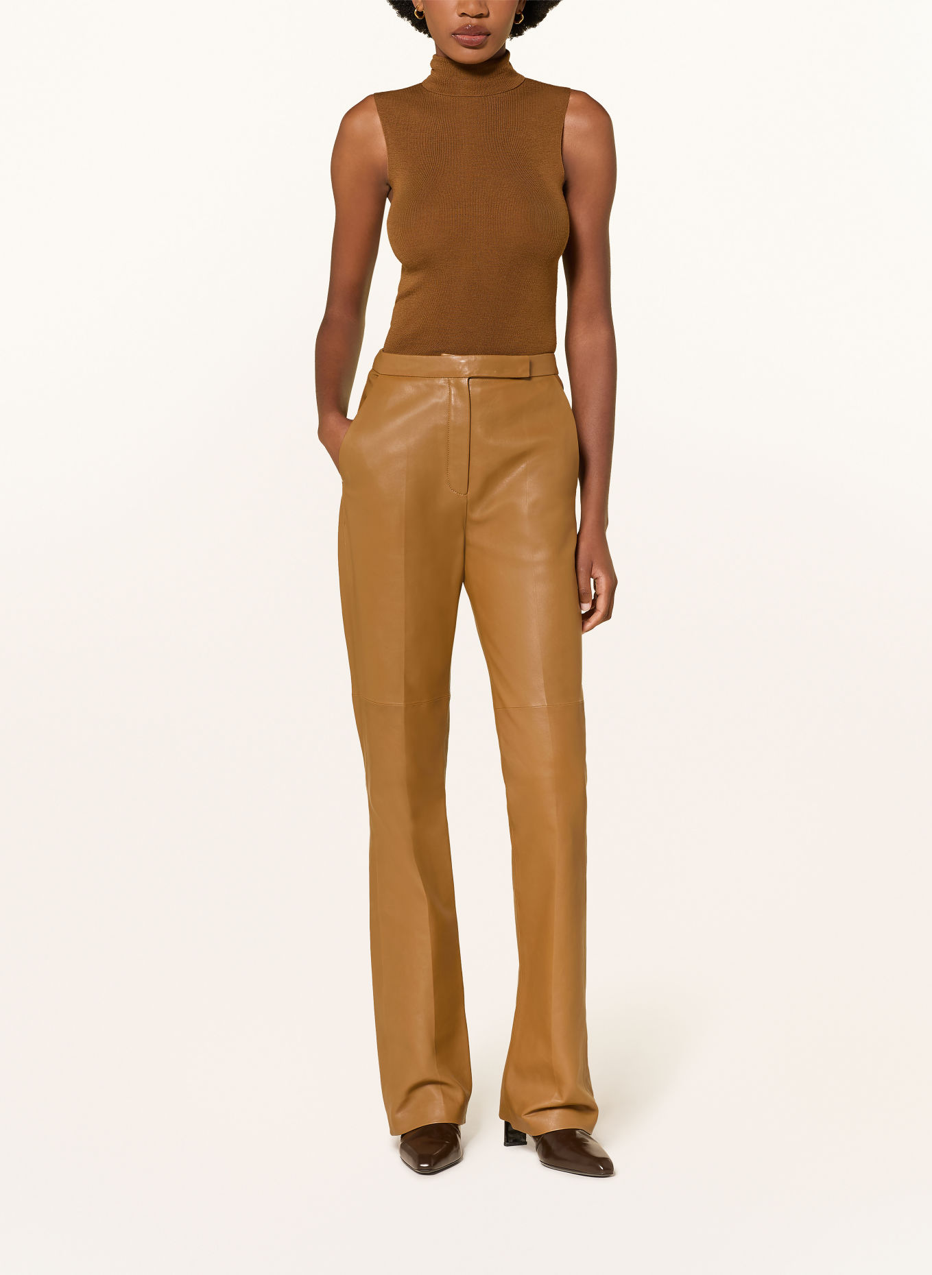 DOROTHEE SCHUMACHER Gebreide top: COGNAC