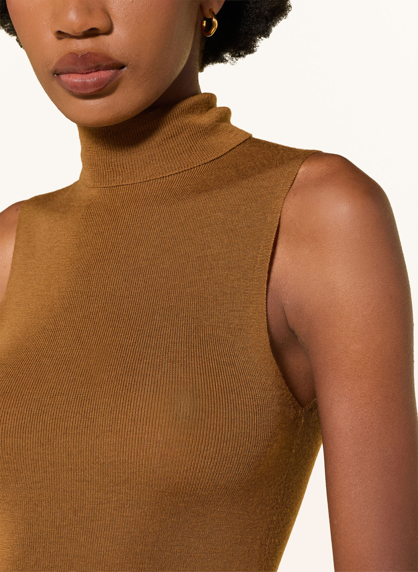 DOROTHEE SCHUMACHER Gebreide top: COGNAC