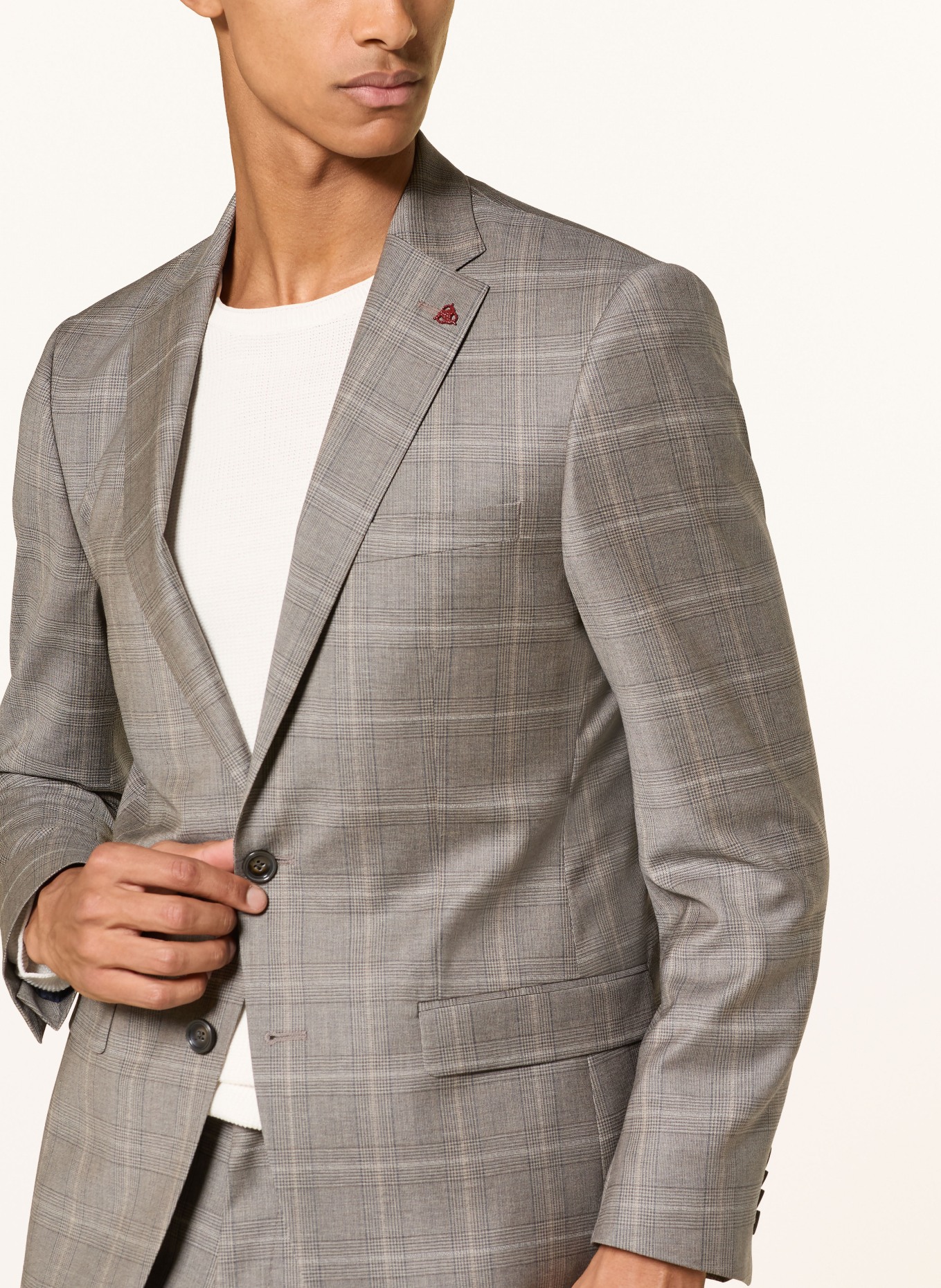 ROY ROBSON Oblekové sako Slim Fit: H210 DARK BROWN