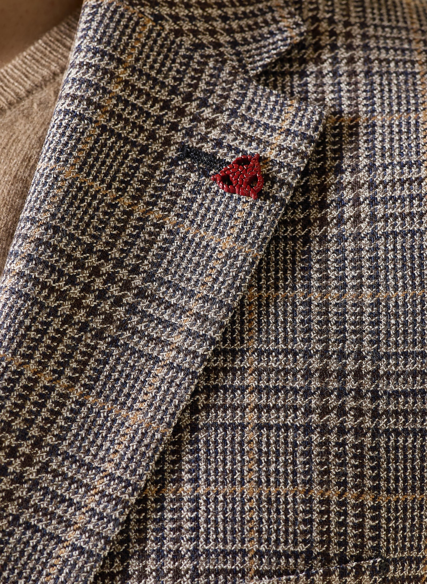 ROY ROBSON Sakko Slim Fit: DUNKELBLAU / GRAU / GELB