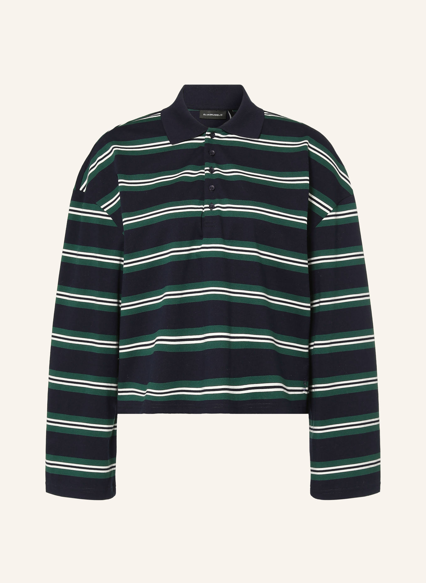 ELIAS RUMELIS Rugbyshirt PERLINA: DUNKELBLAU / ECRU / DUNKELGRÜN