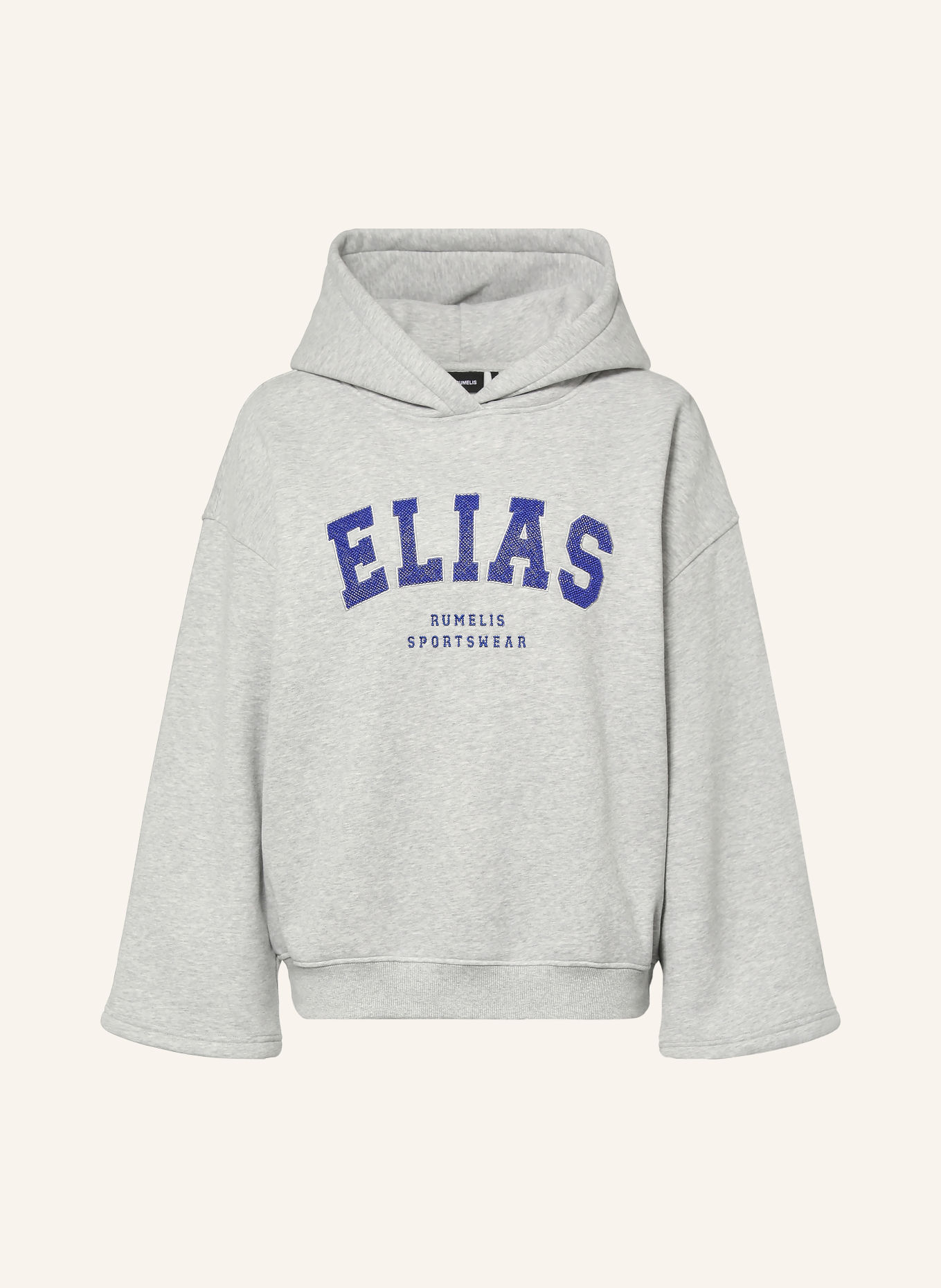 ELIAS RUMELIS Oversized hoodie ILVIE: LICHTGRIJS