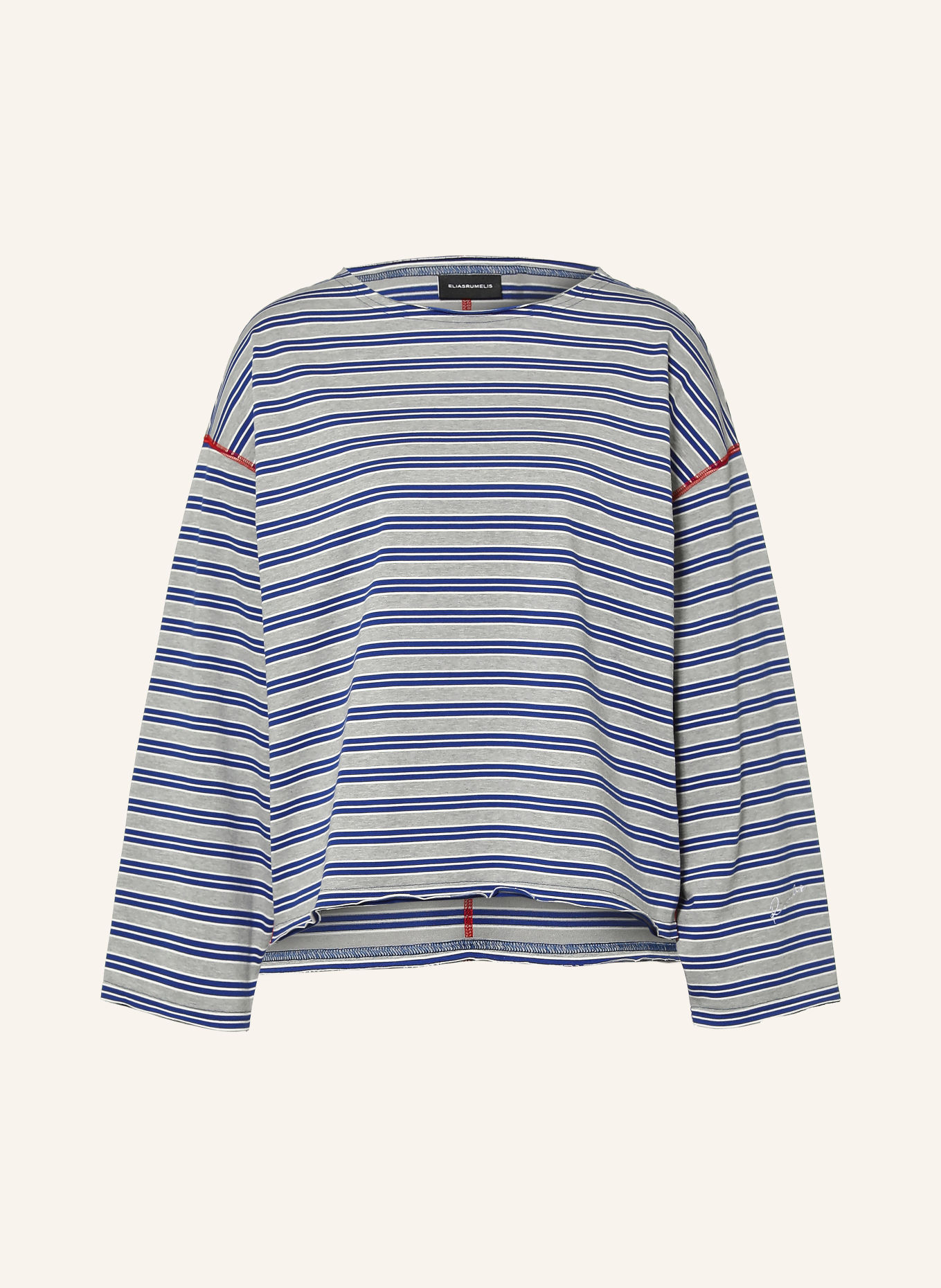 ELIAS RUMELIS T-shirt oversize IRIE: GRIS / BLEU / BLANC