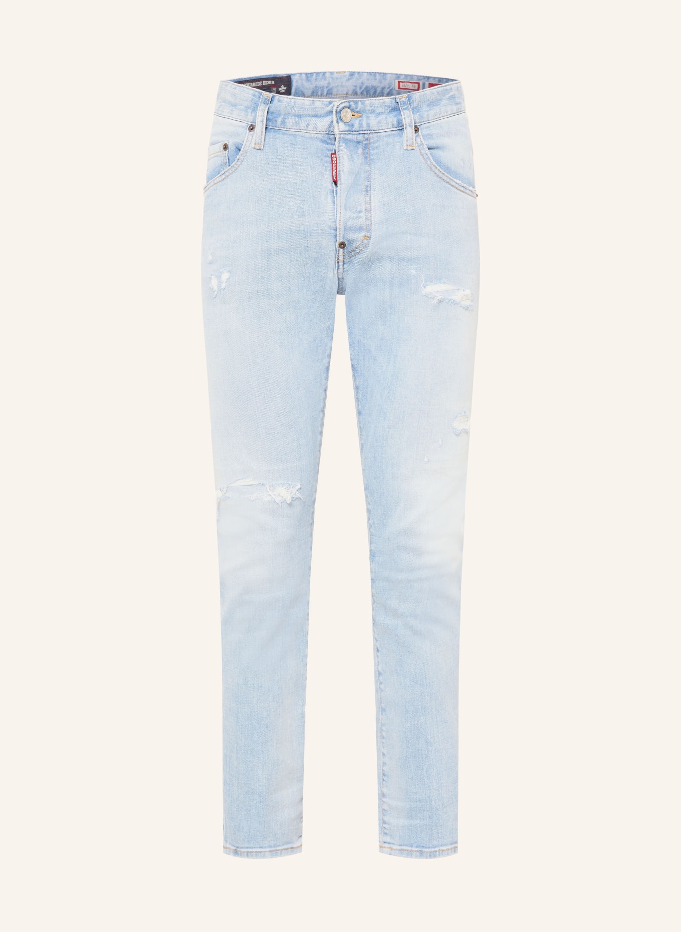 DSQUARED2 Jeansy w stylu destroyed SKATER, krój Extra Slim Fit: 470 NAVY BLUE