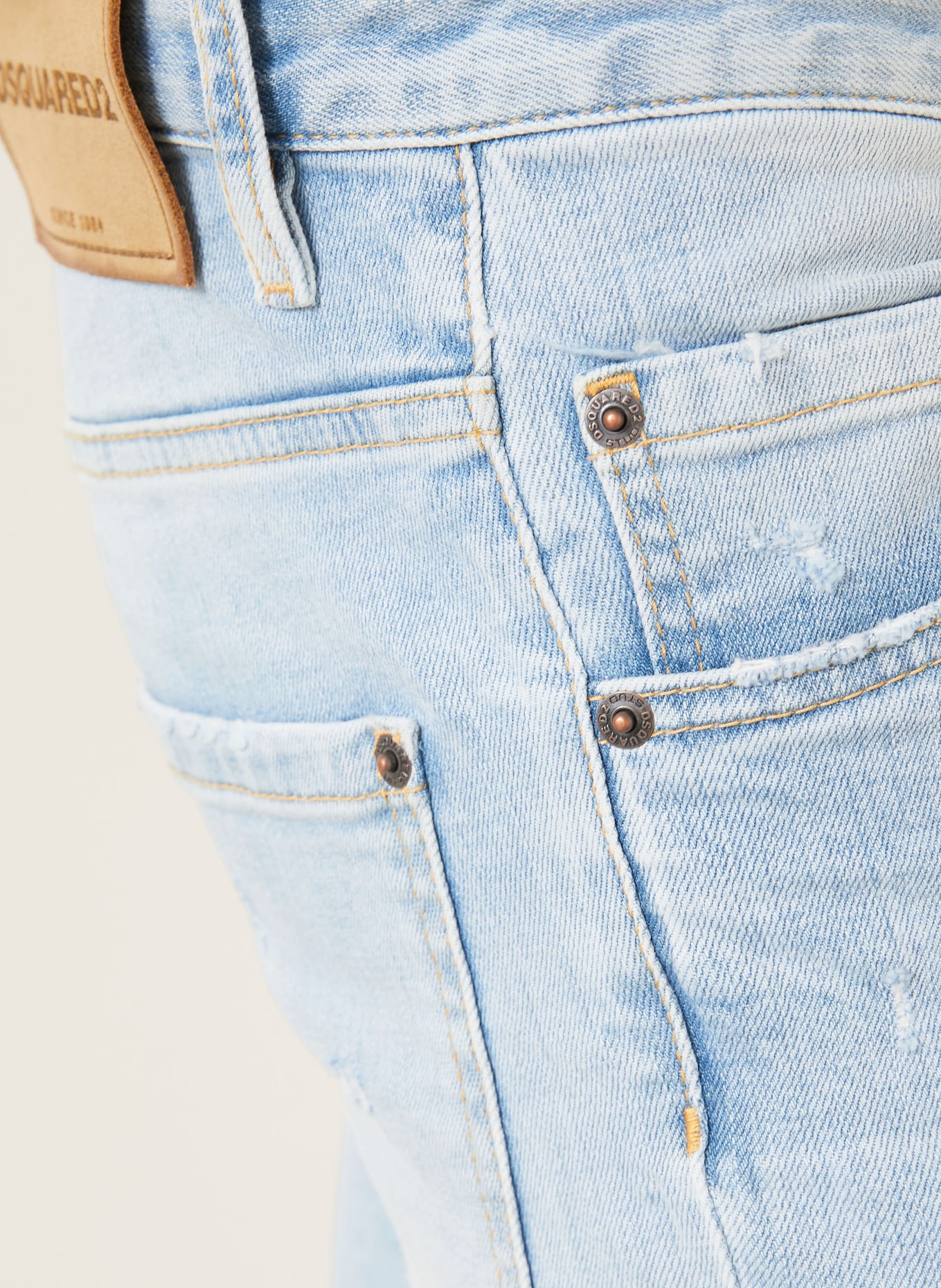 DSQUARED2 Jeansy w stylu destroyed SKATER, krój Extra Slim Fit: 470 NAVY BLUE