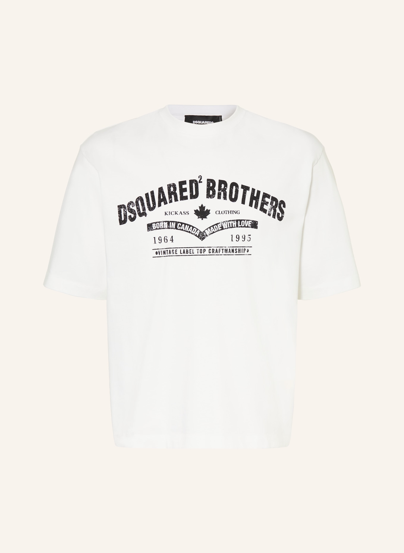 DSQUARED2 T-Shirt: WEISS / SCHWARZ