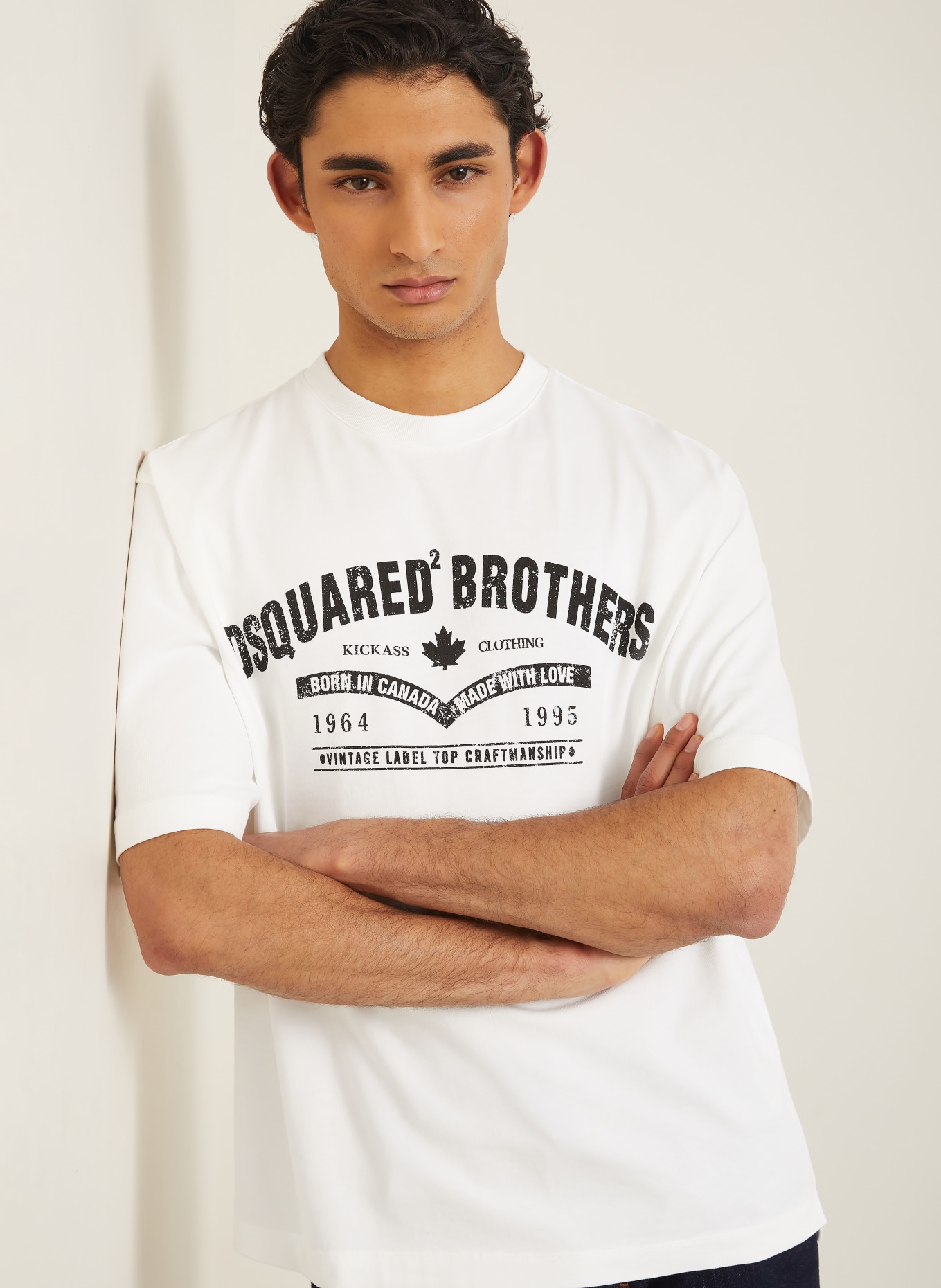 DSQUARED2 T-Shirt: WEISS / SCHWARZ