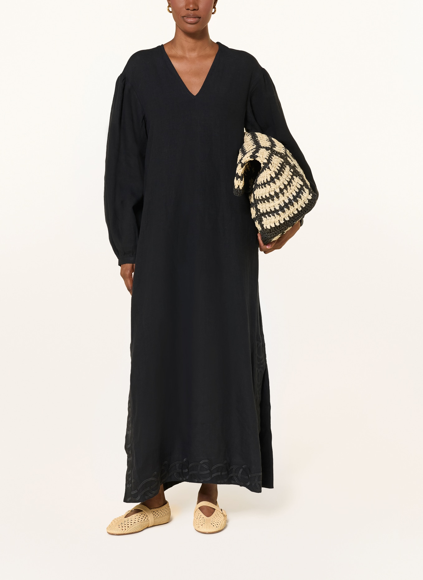 BY MALENE BIRGER Leinenkleid LOUISE: DUNKELBLAU