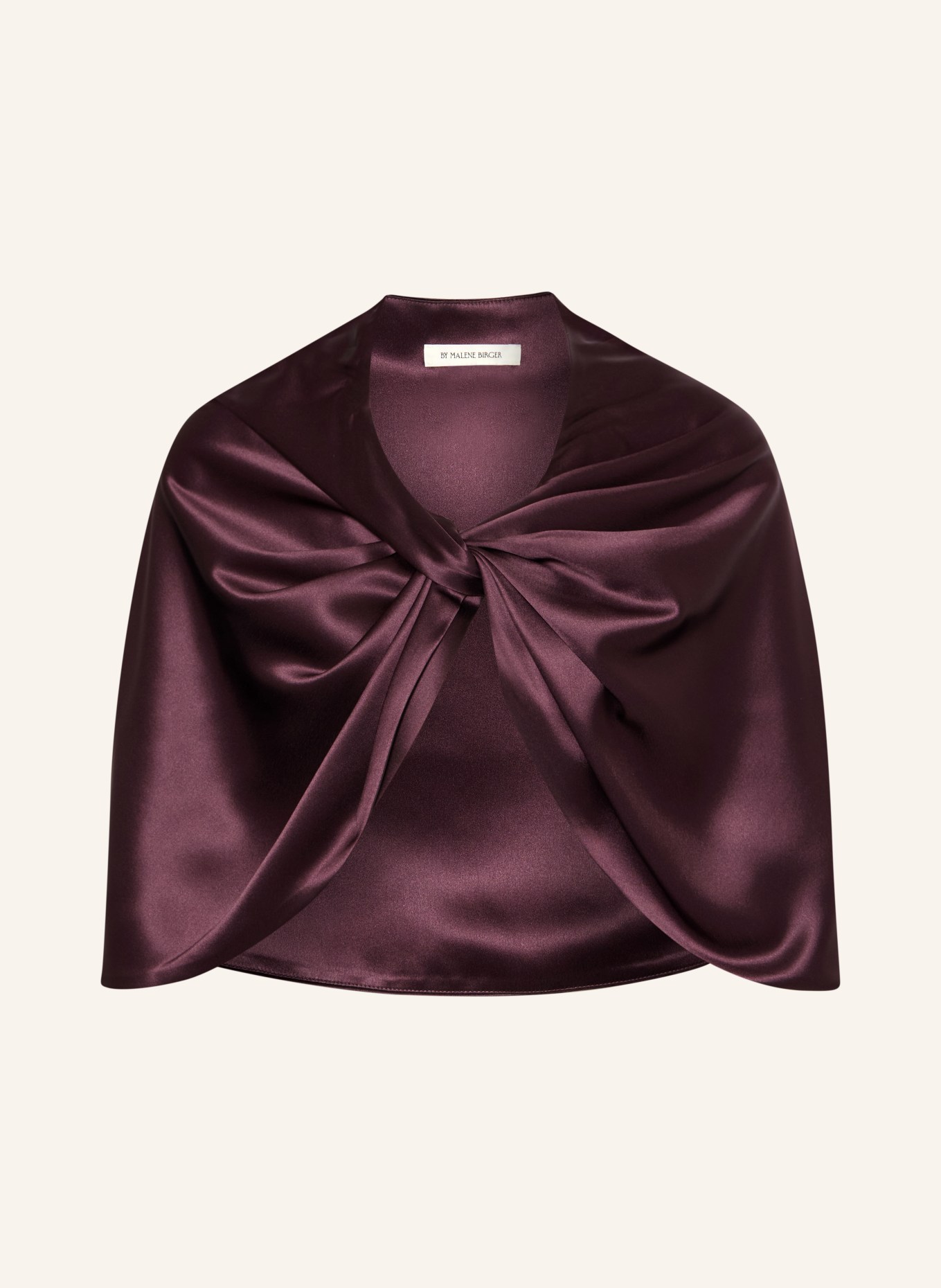 BY MALENE BIRGER Satin Cape PINLOS: DARK PURPLE