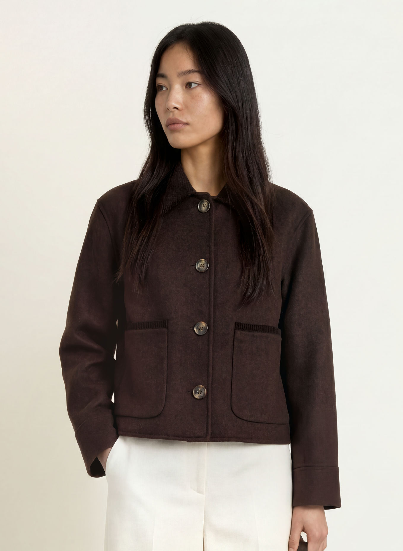 darling harbour Overjacket: DARK BROWN