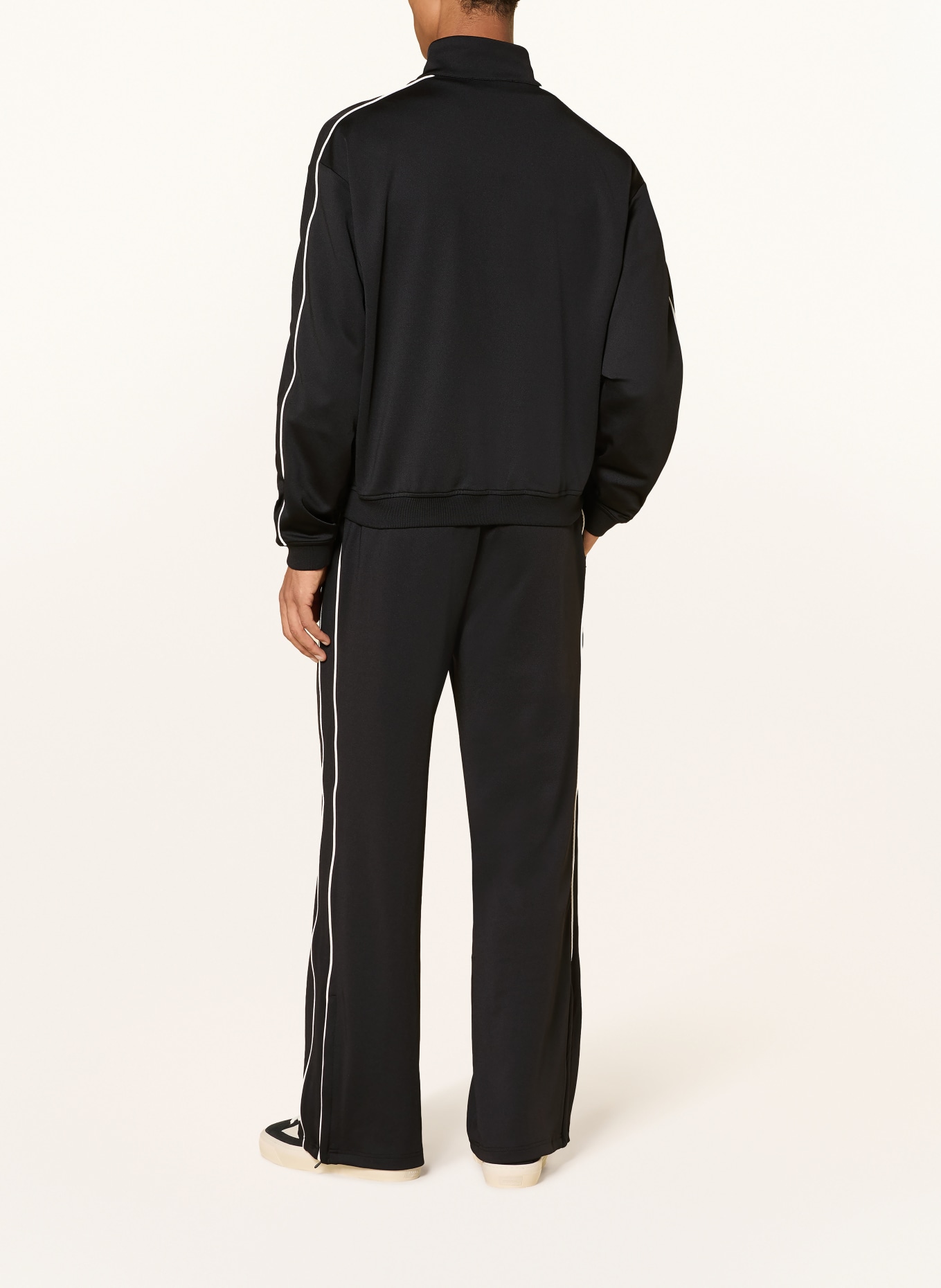 REPRESENT Track Jacket: BLACK / WHITE