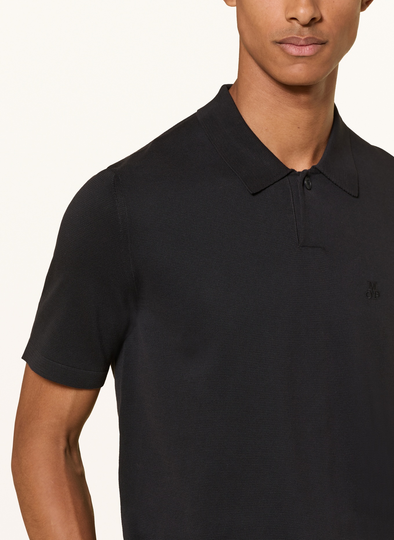 Marc O'Polo Polo en piqué: NOIR