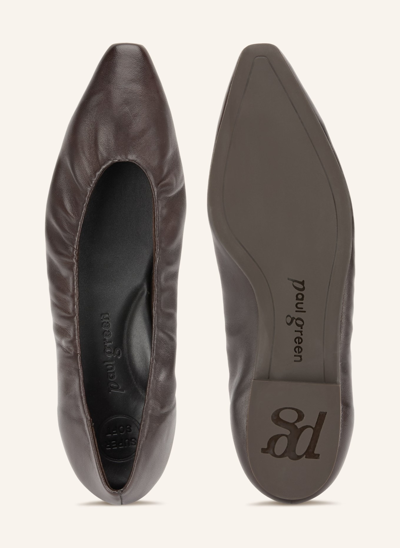 paul green Ballerinas: DUNKELBRAUN