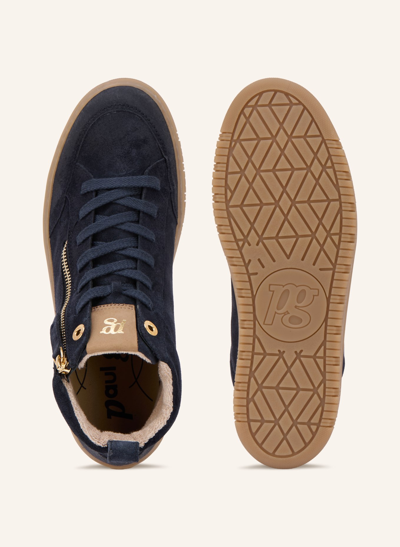 paul green Hightop-Sneaker: DUNKELBLAU / GOLD