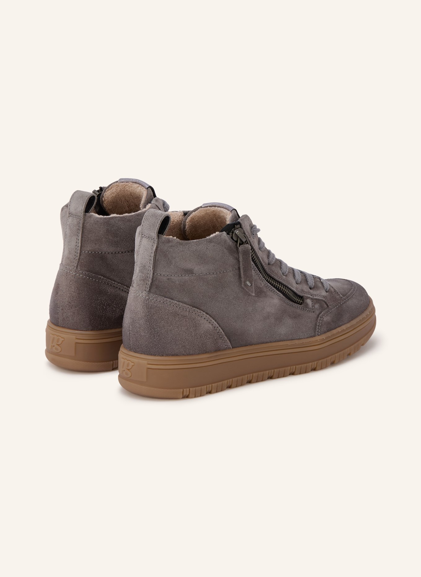paul green Hightop-Sneaker: GRAU / PLATIN